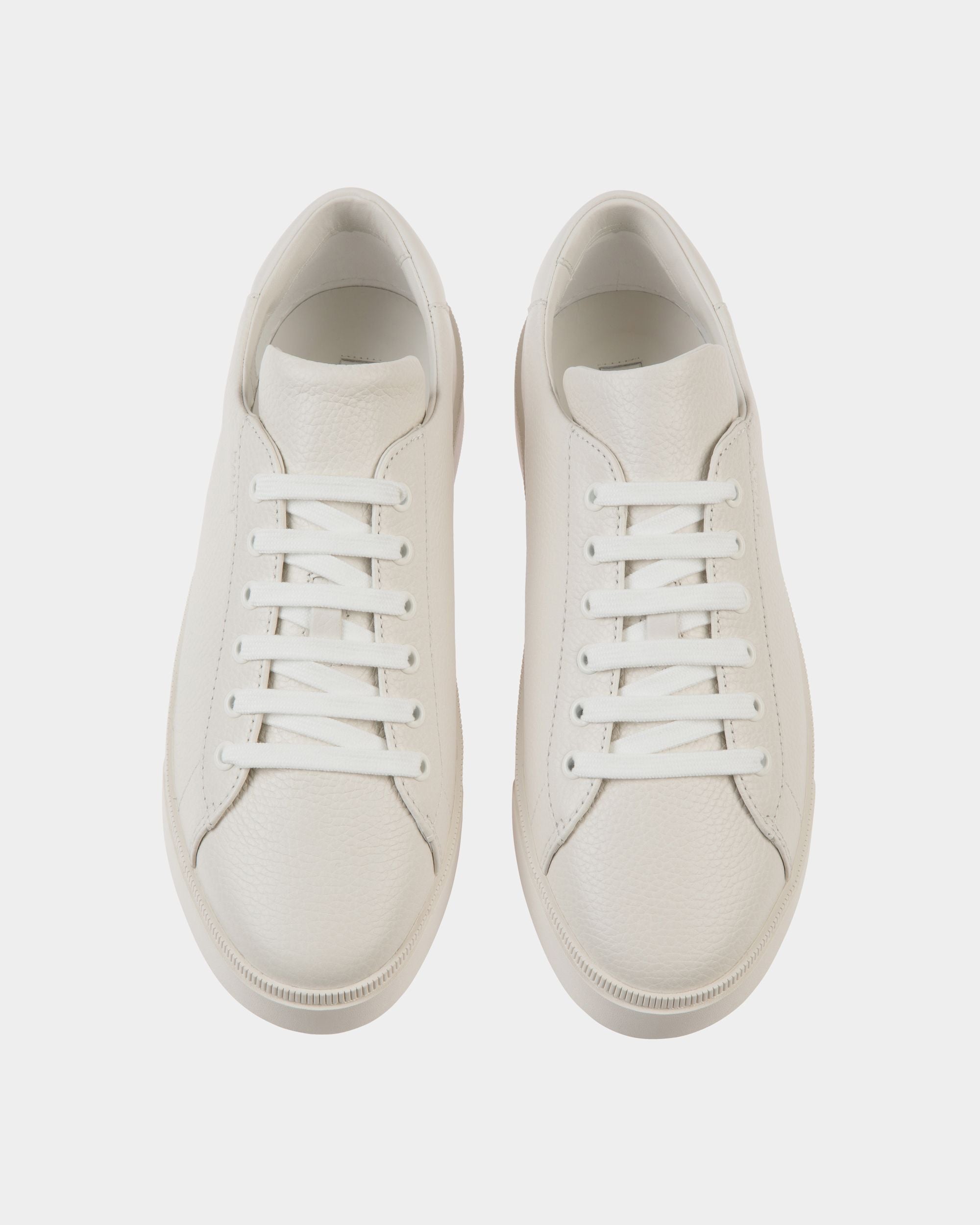 Bally Global - Raise Sneaker In White Grained Leather - White
