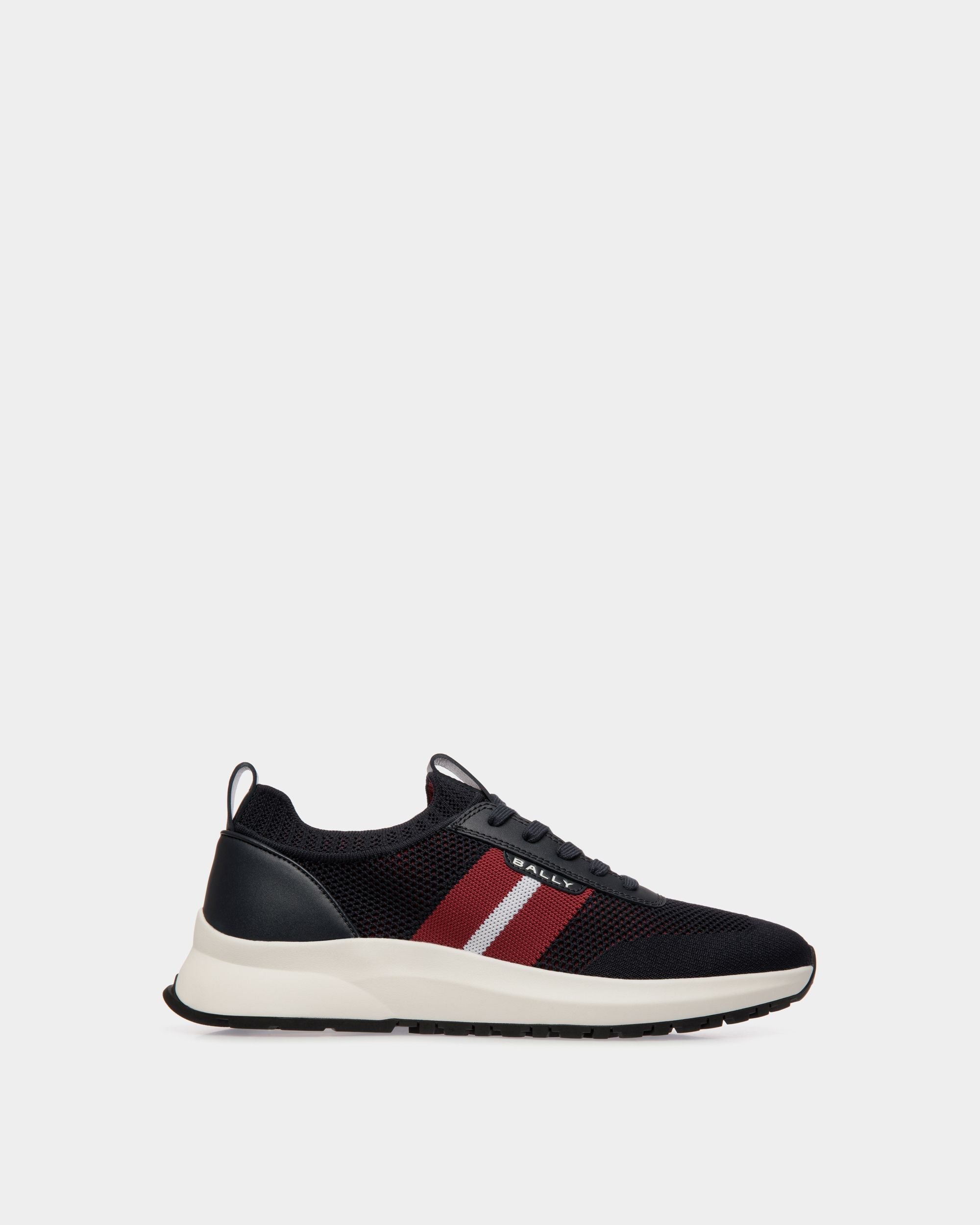 Bally Global - Sneaker Outline En Maille Navy Blue - Bleu