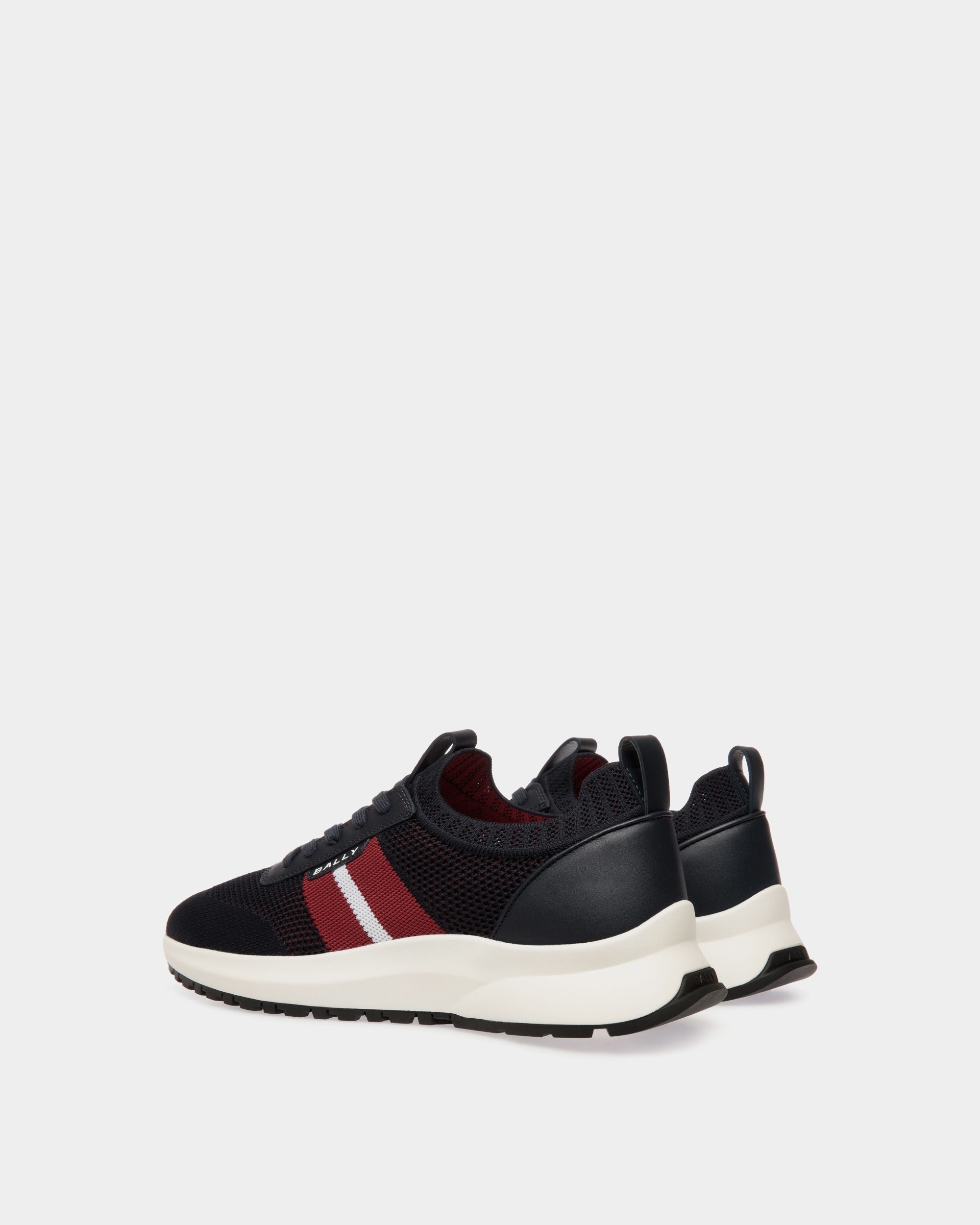 Bally Global - Sneaker Outline En Maille Navy Blue - Bleu