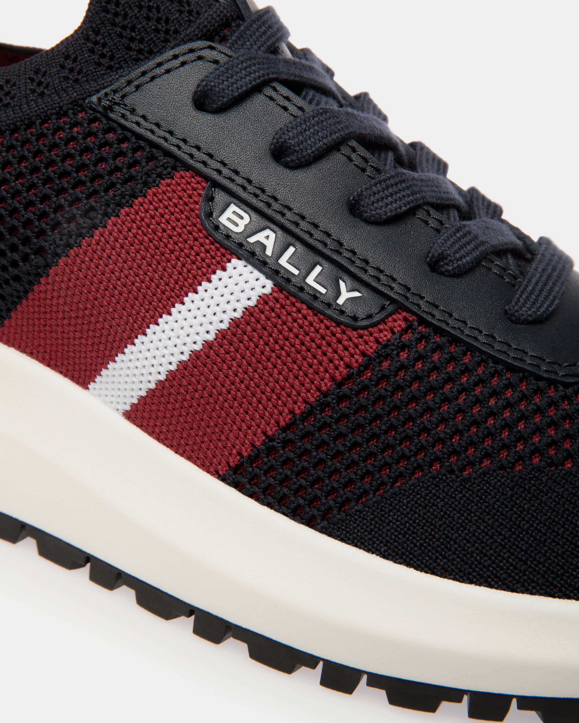 Bally Global - Sneaker Outline En Maille Navy Blue - Bleu