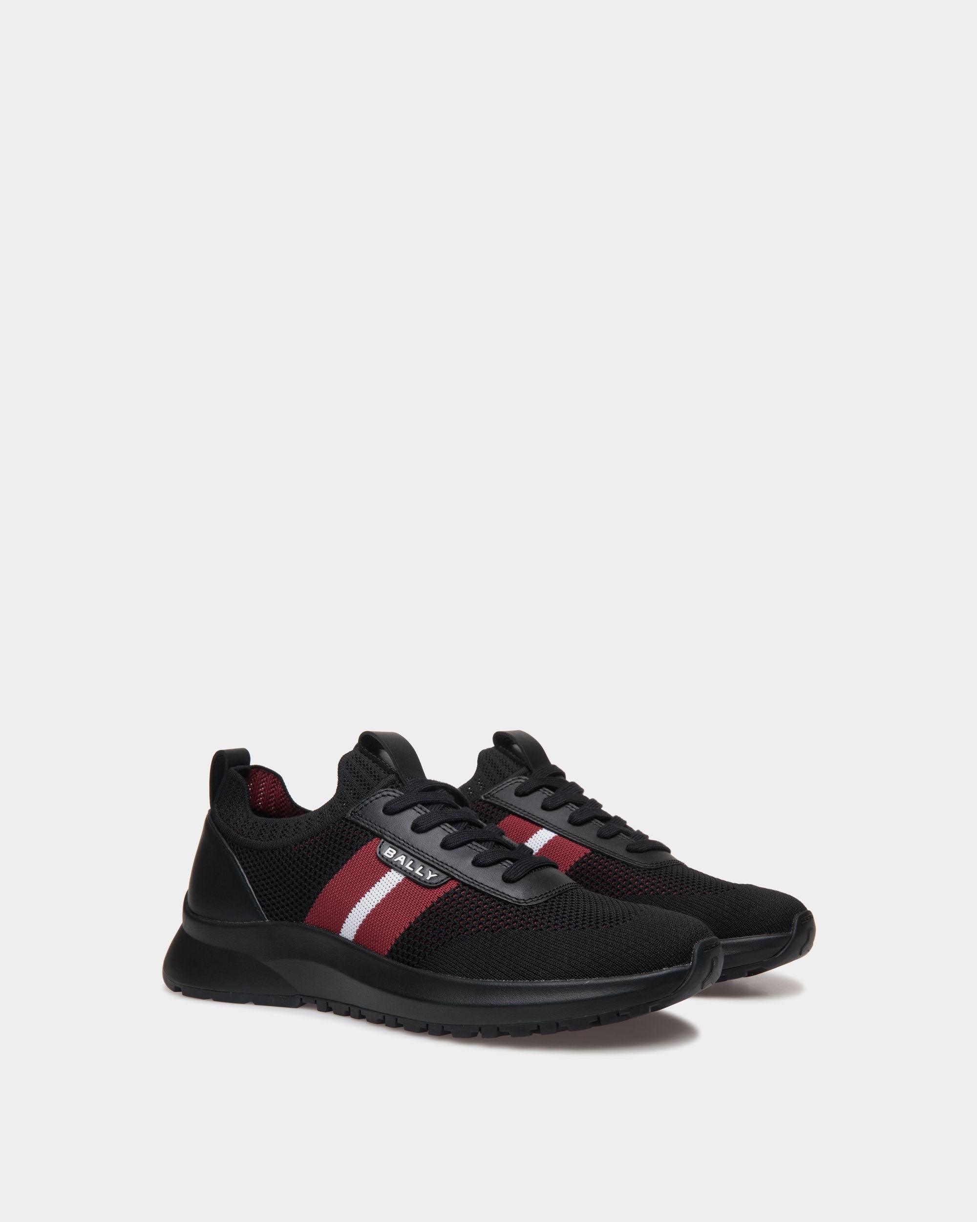 Bally Global - Sneaker Outline En Maille Noire - Noir