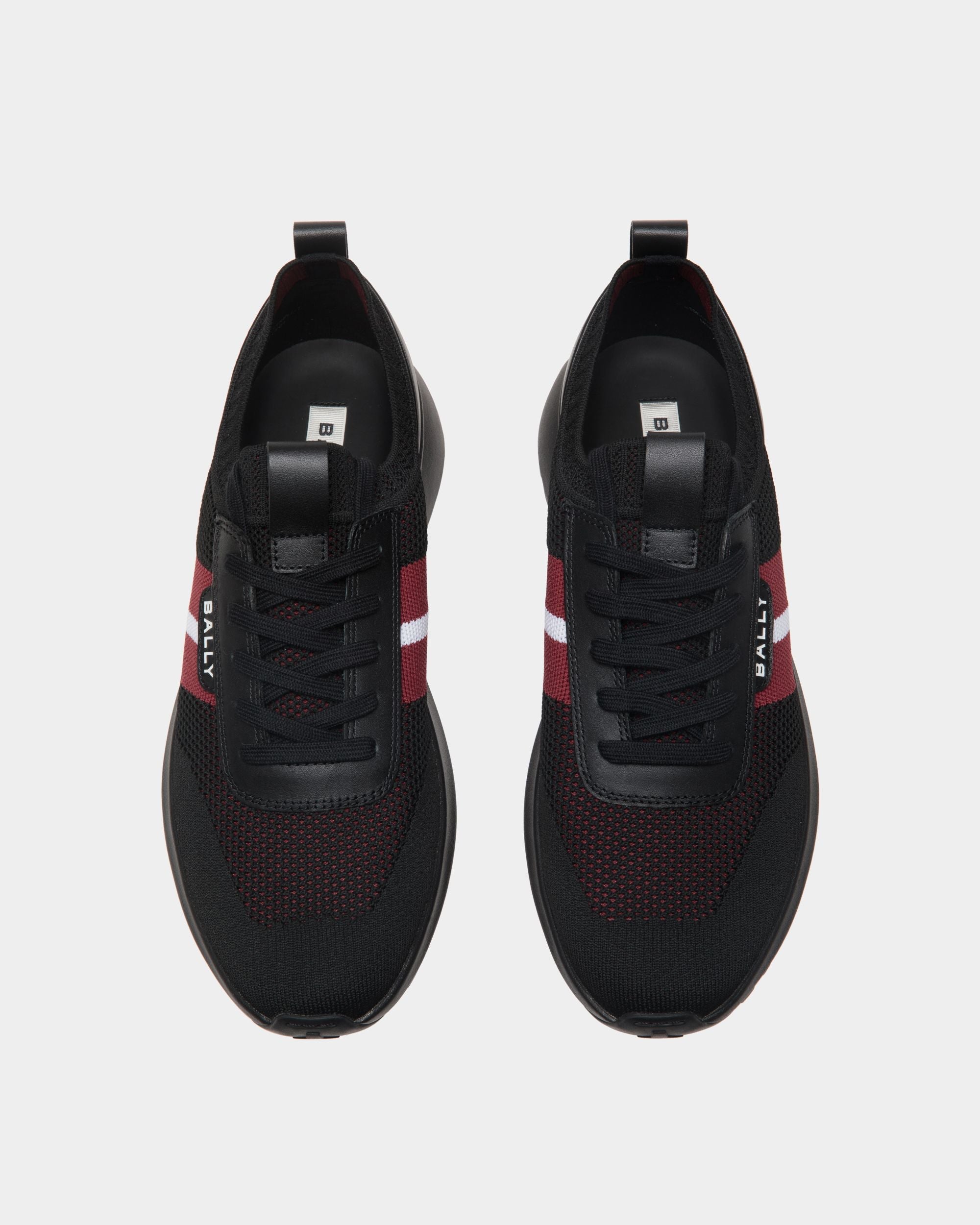 Bally Global - Sneaker Outline En Maille Noire - Noir