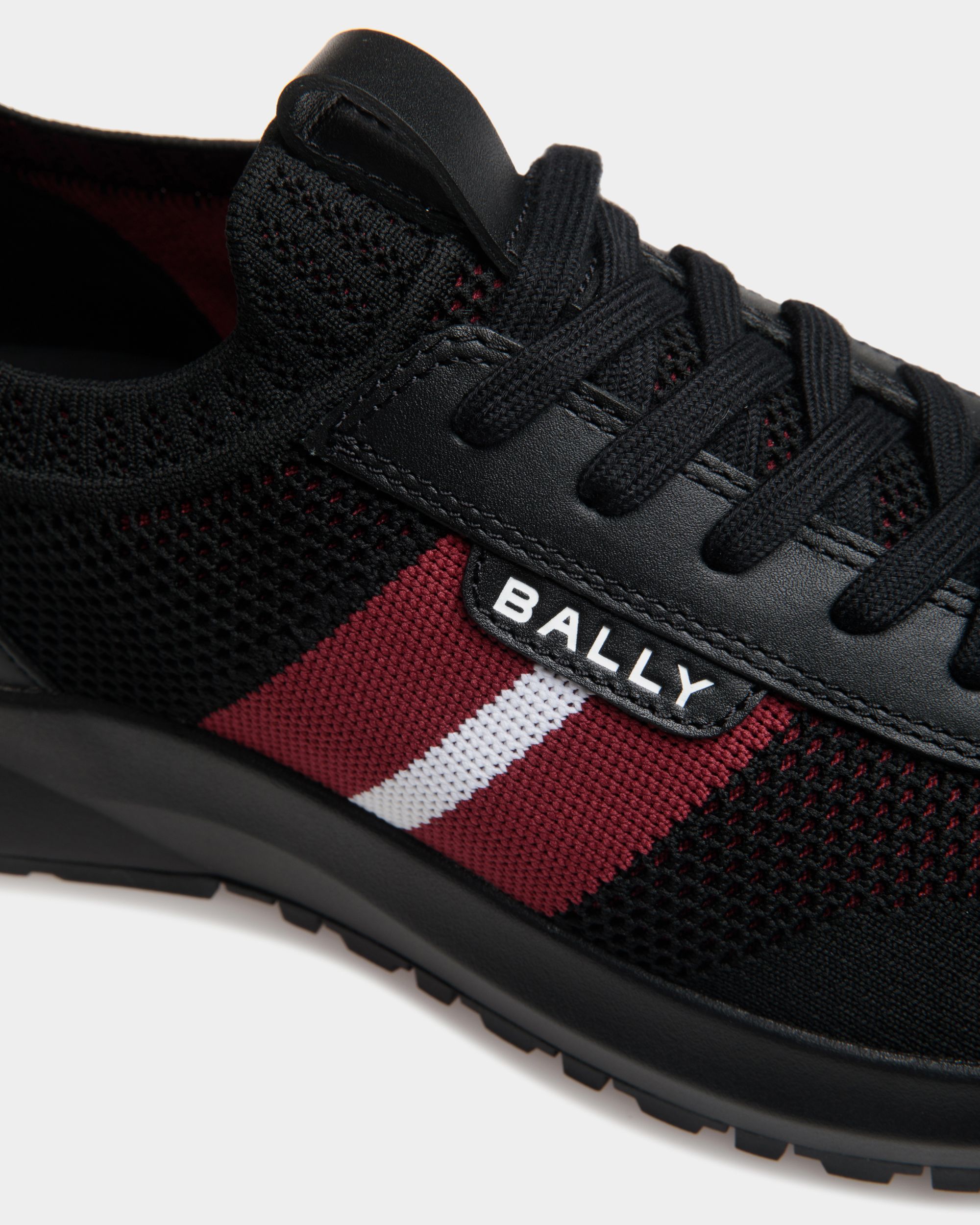 Bally Global - Sneaker Outline En Maille Noire - Noir