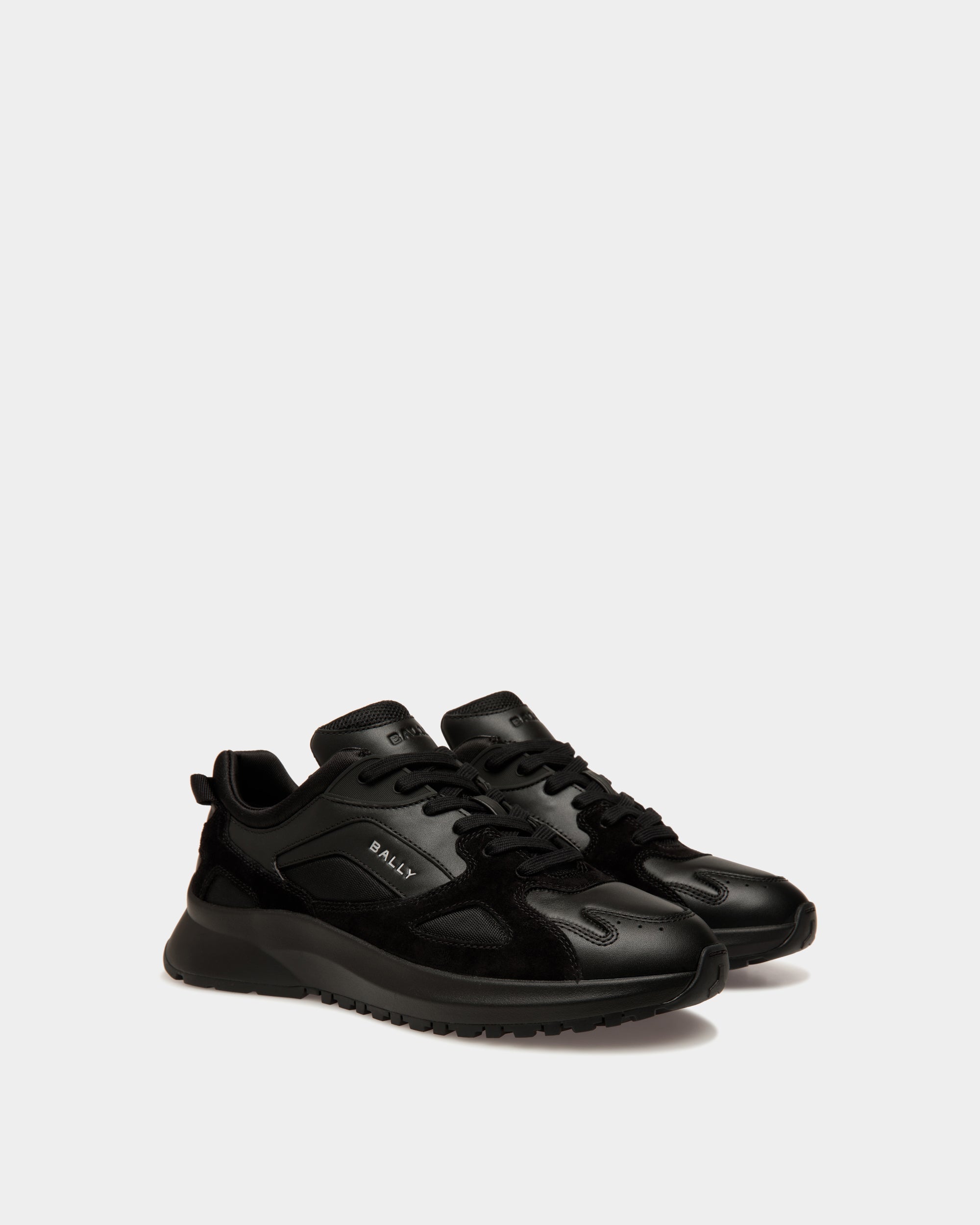Bally Global - Outline Sneaker in Black Leather and Nylon - Black