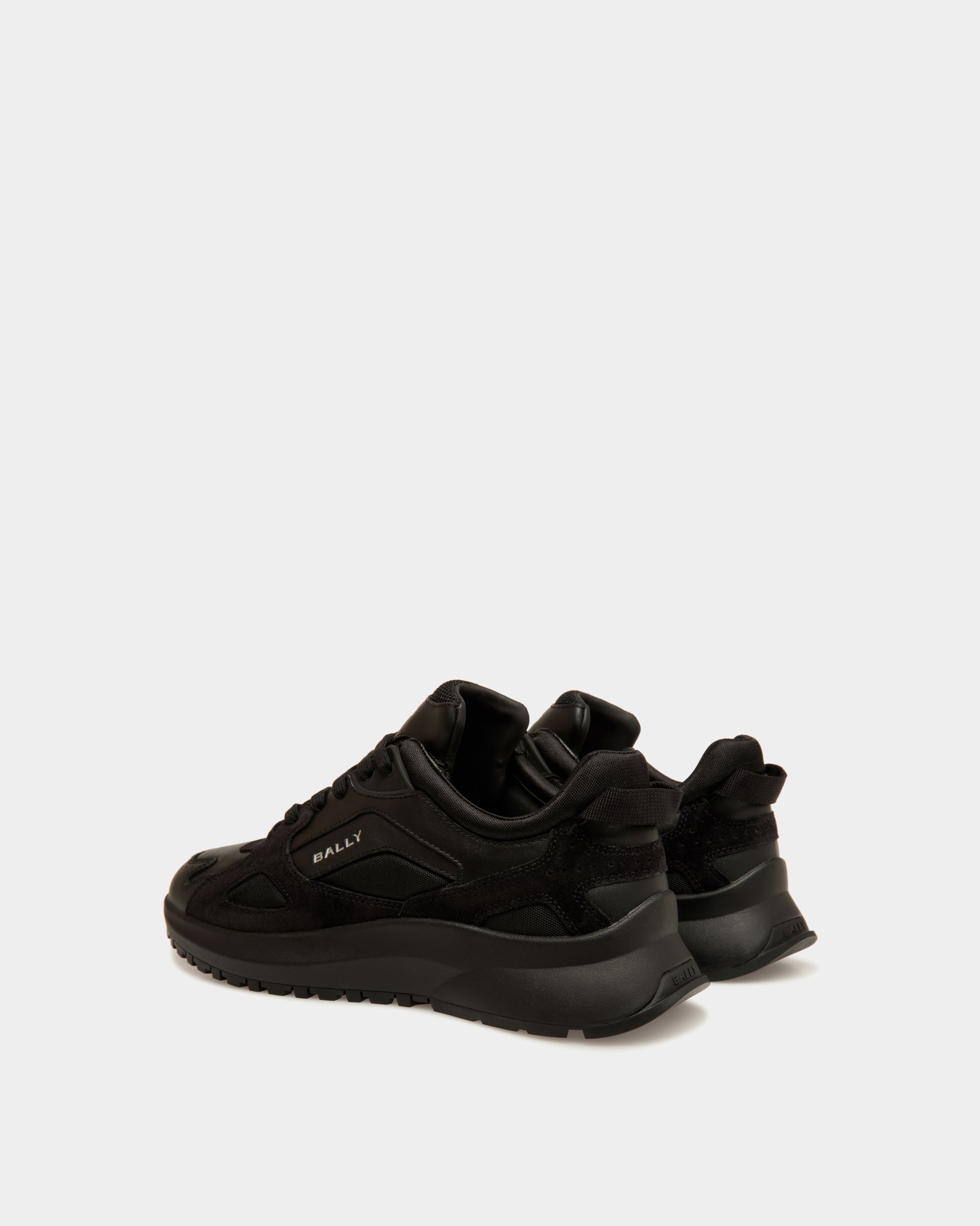 Bally Global - Outline Sneaker in Black Leather and Nylon - Black