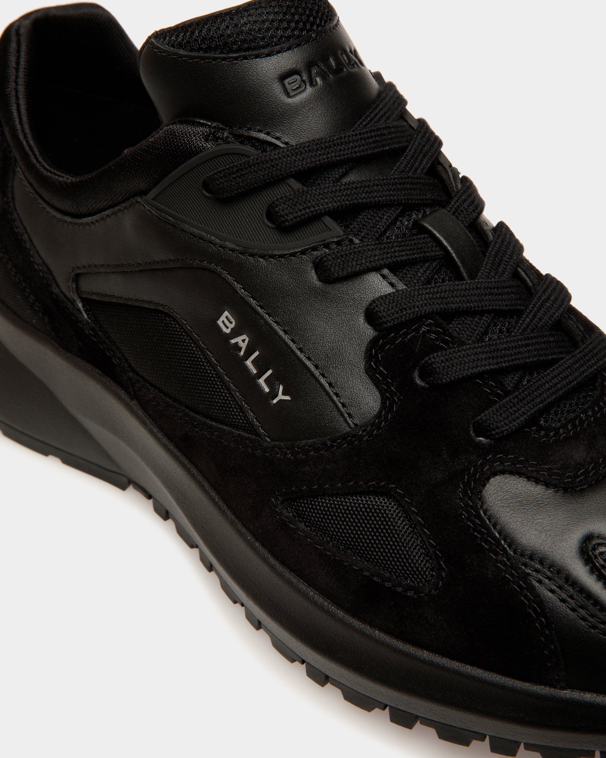 Bally Global - Outline Sneaker in Black Leather and Nylon - Black
