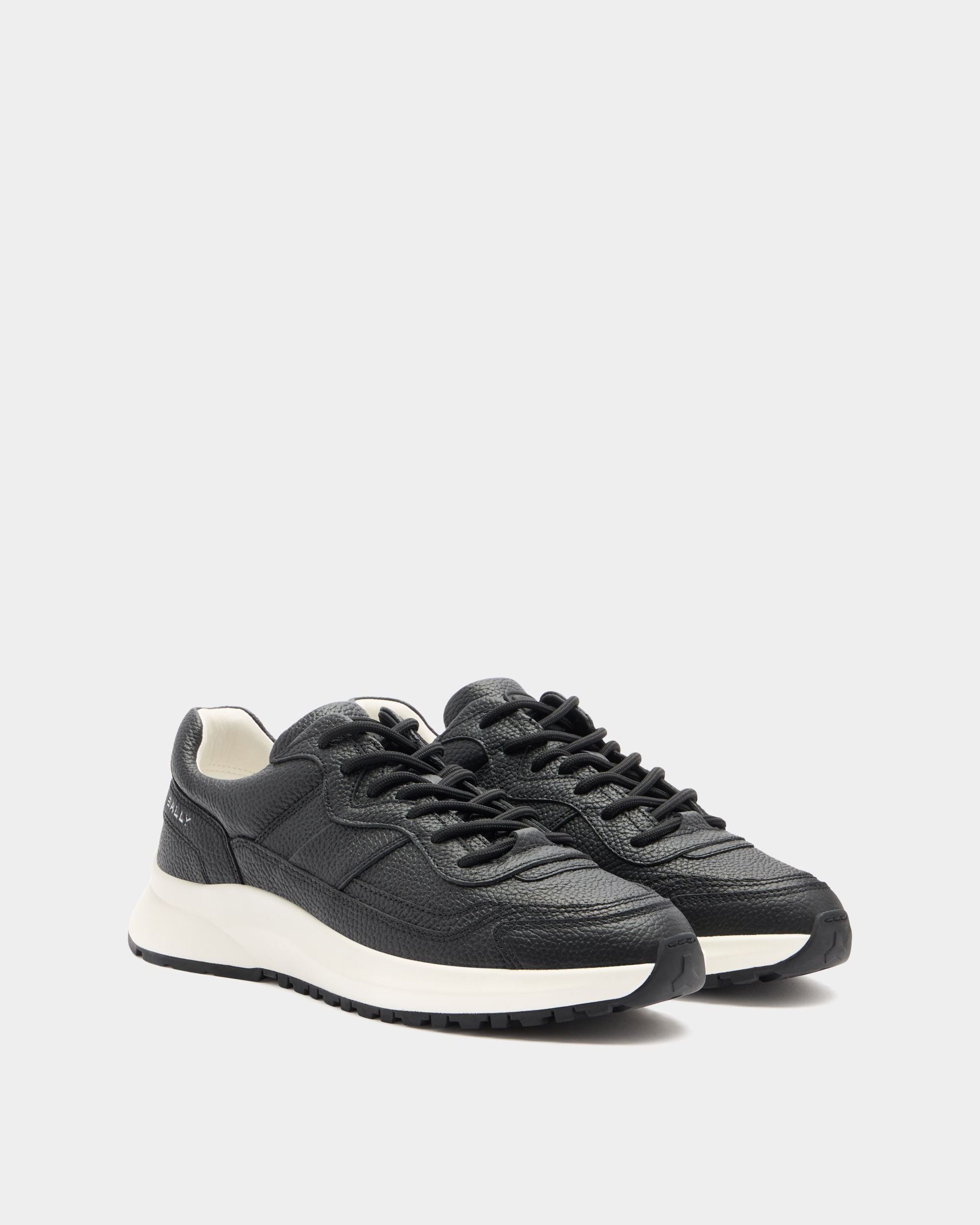 Bally Global - Outline Sneaker in Black Grained Leather - Black
