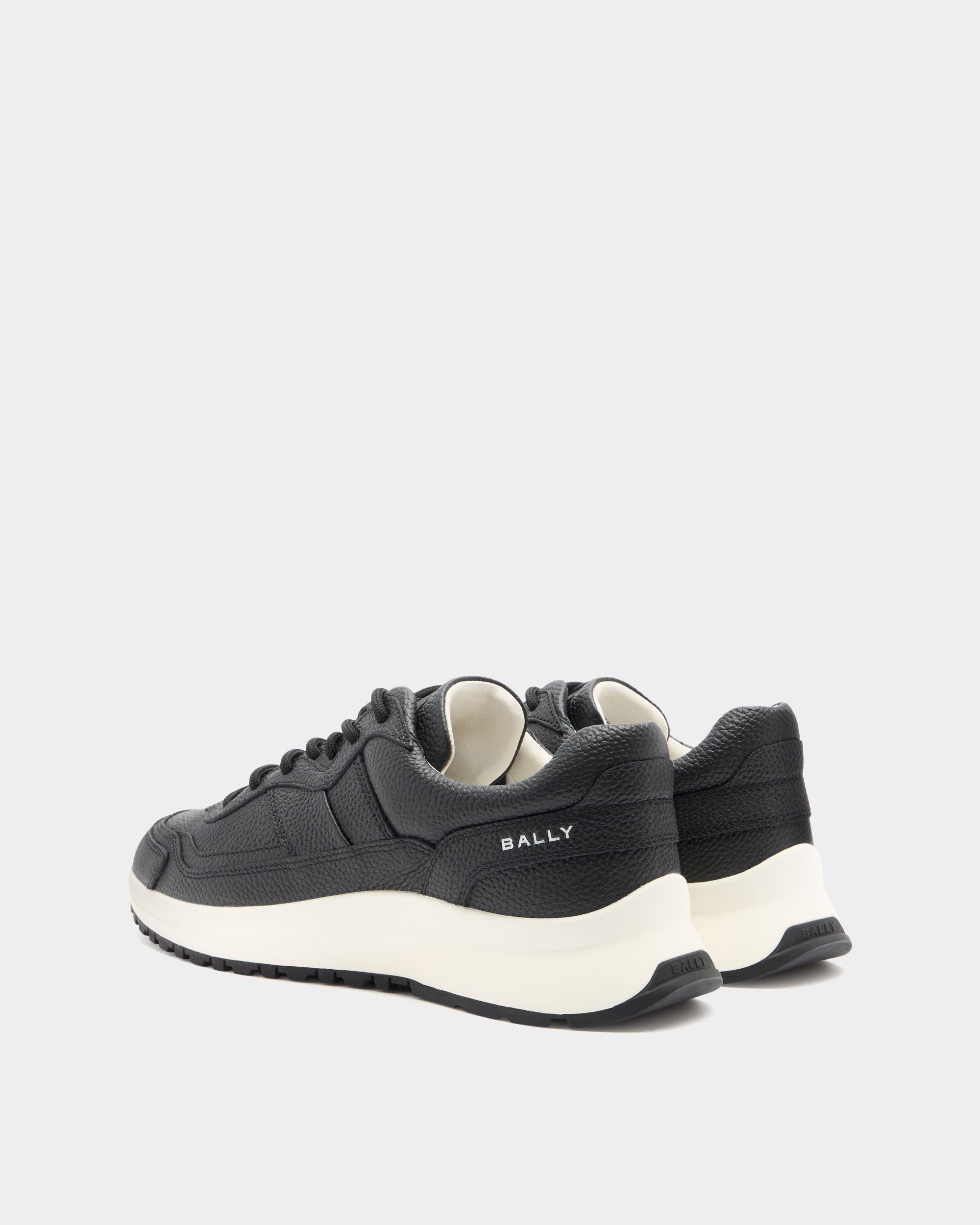 Bally Global - Outline Sneaker in Black Grained Leather - Black