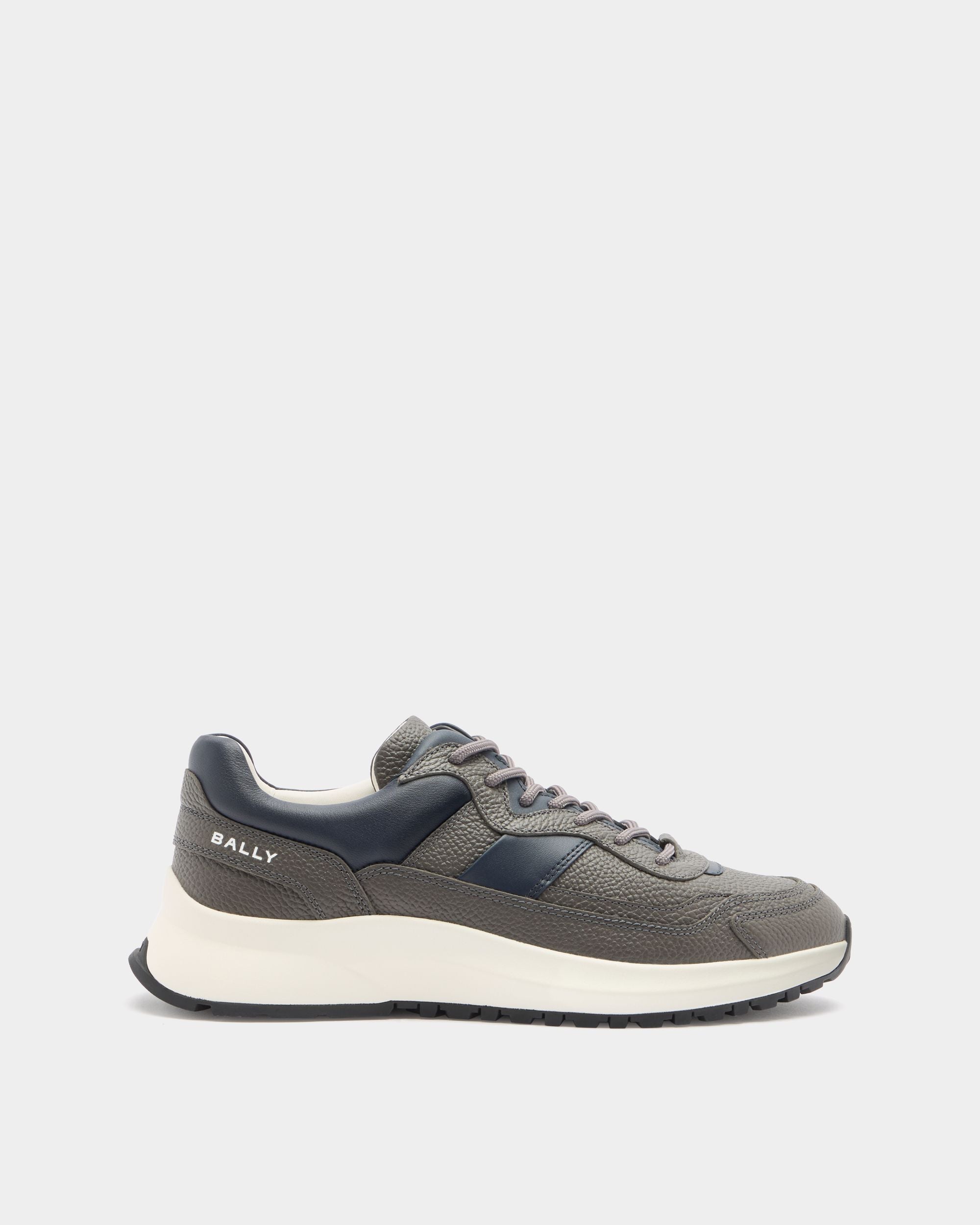 Bally Global - Outline Sneaker in Grey Grained Leather - Black