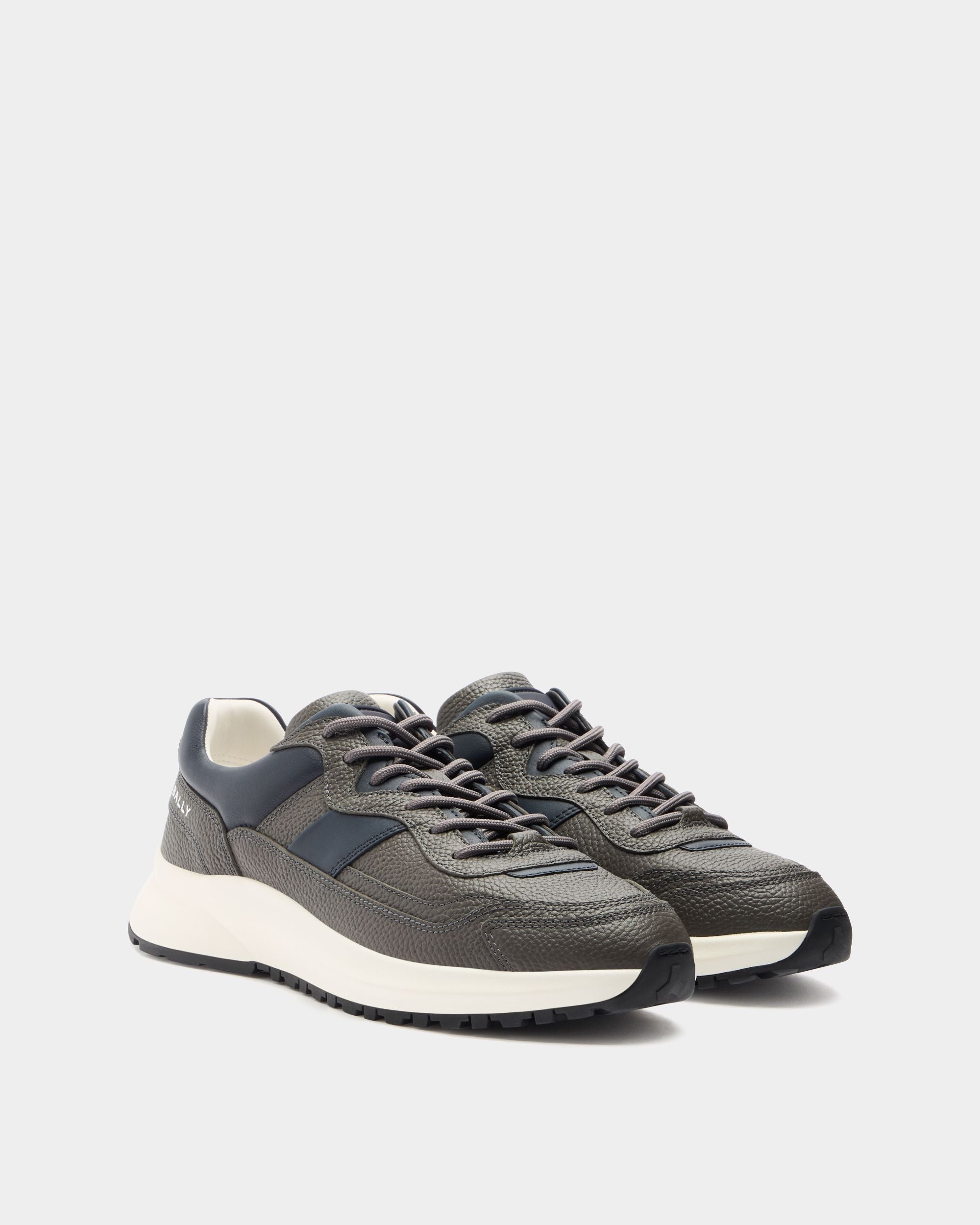 Bally Global - Outline Sneaker in Grey Grained Leather - Black