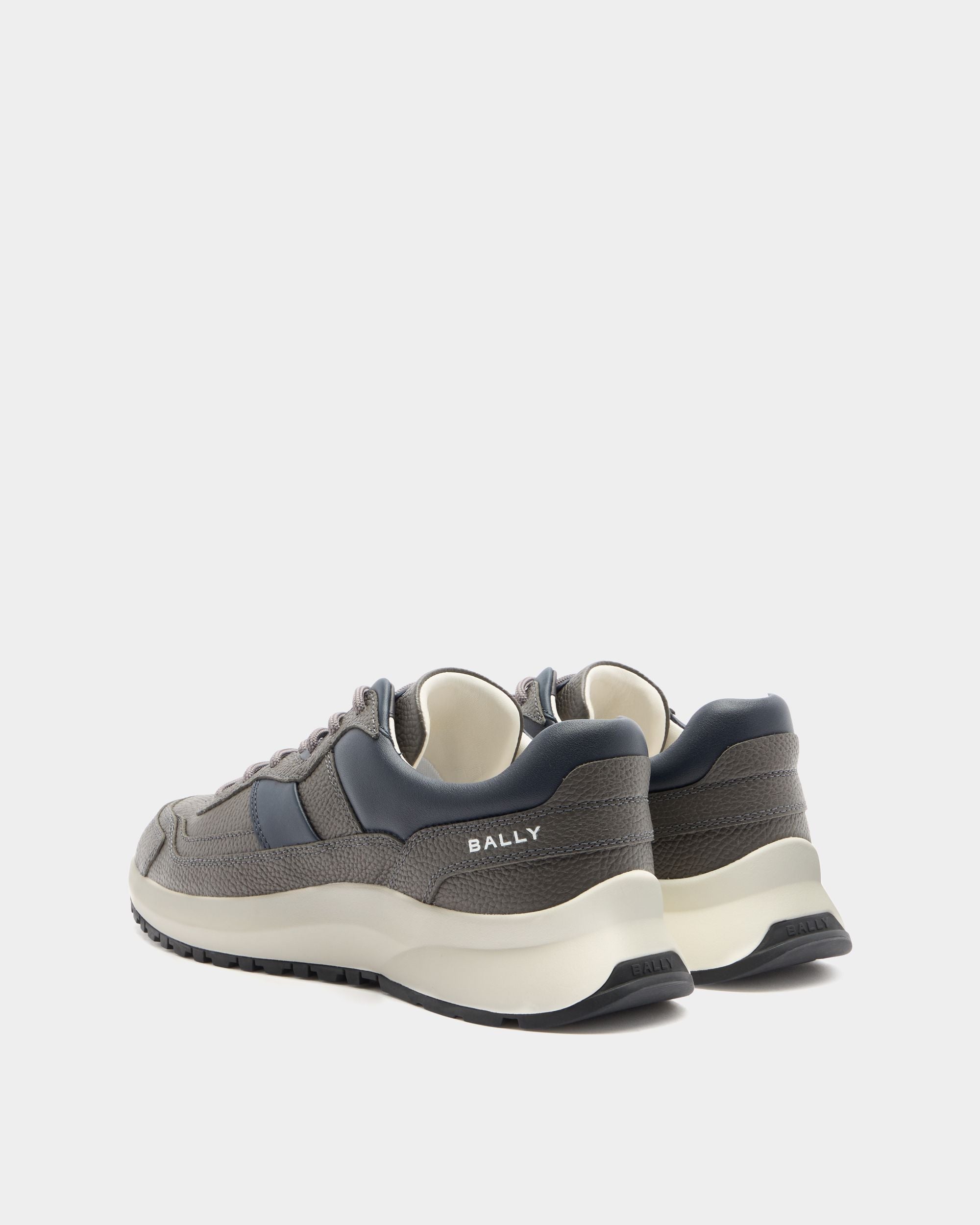 Bally Global - Outline Sneaker in Grey Grained Leather - Black