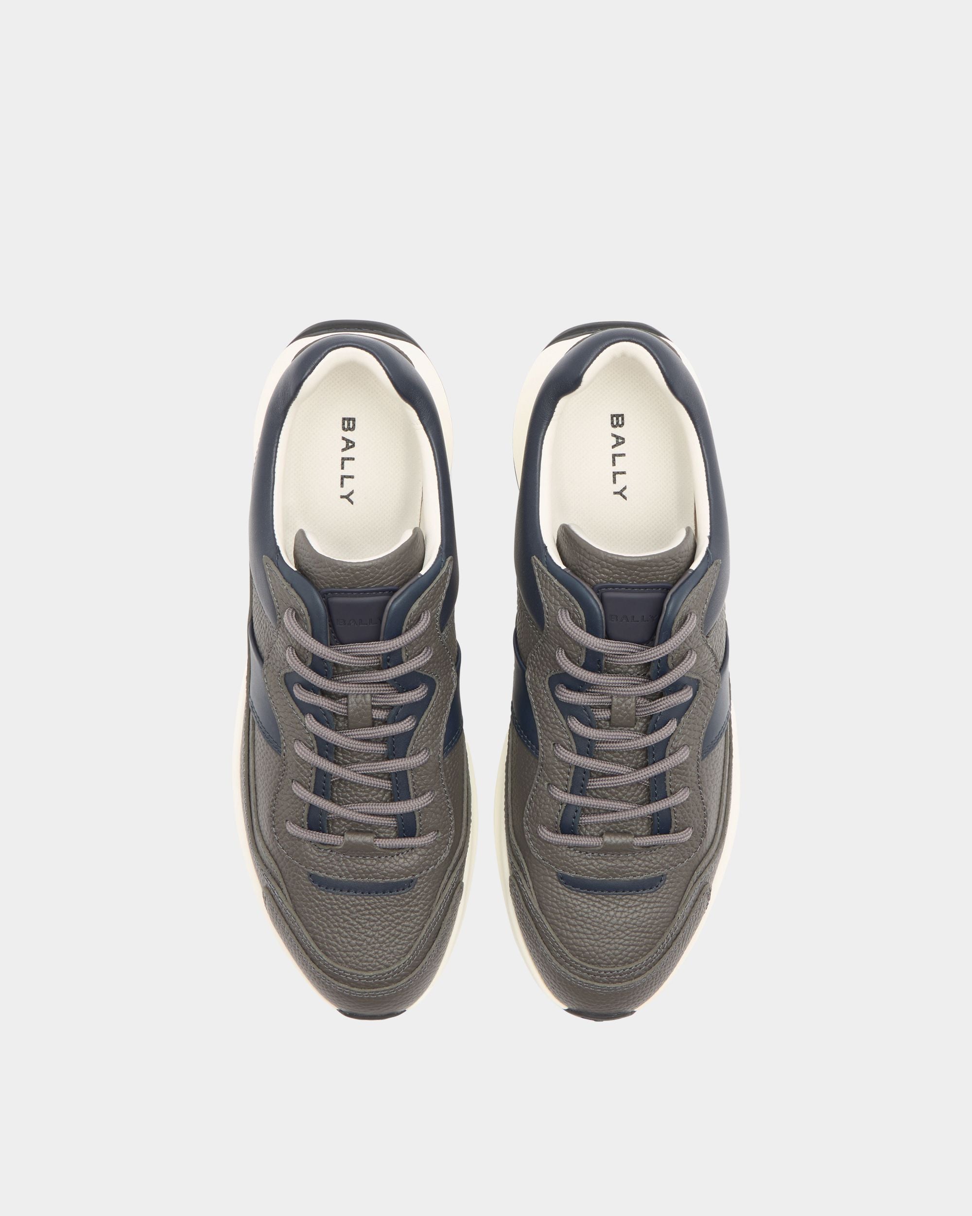 Bally Global - Outline Sneaker in Grey Grained Leather - Black