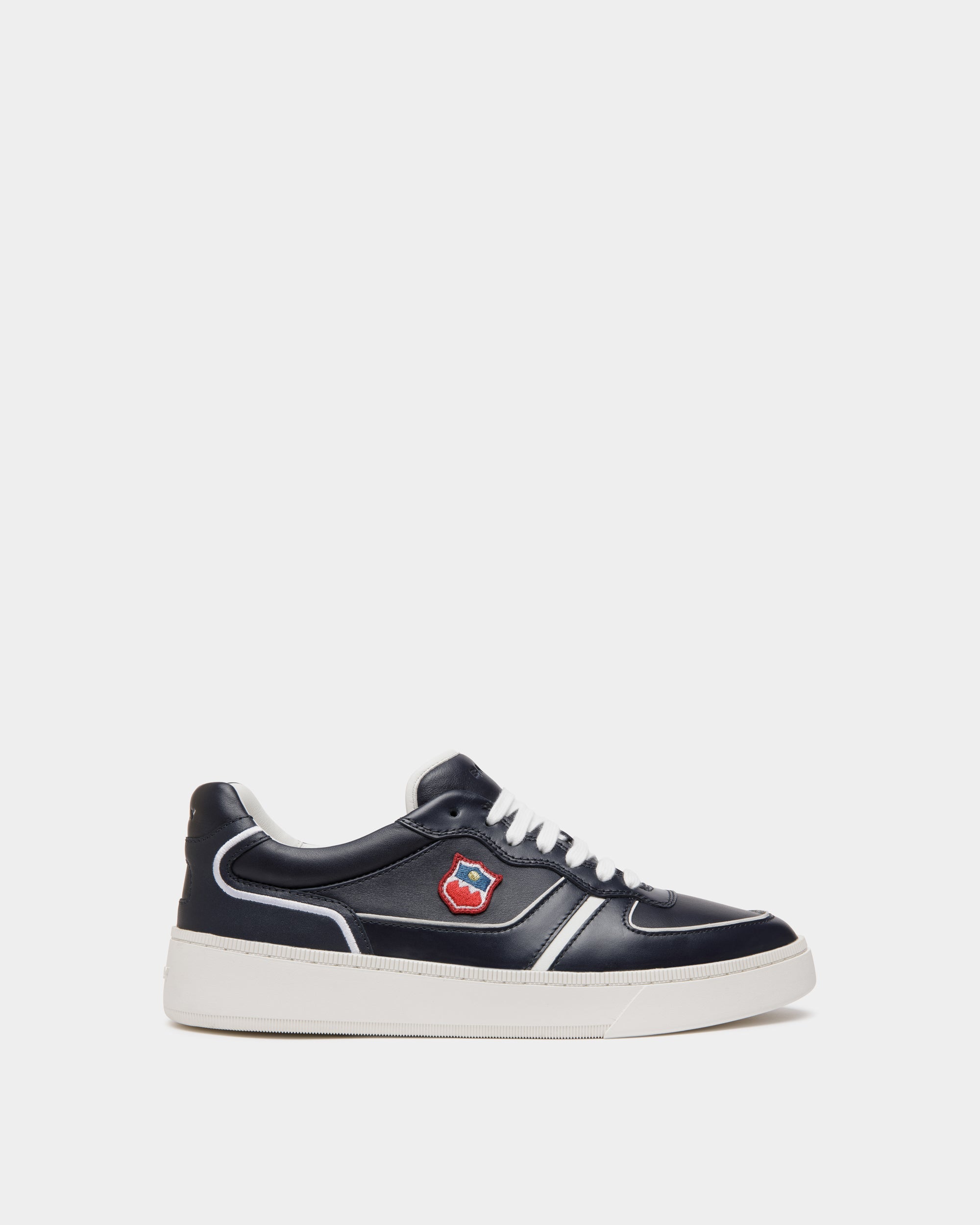Bally Global - Raise Sneaker in Navy Blue and White Leather - Blue