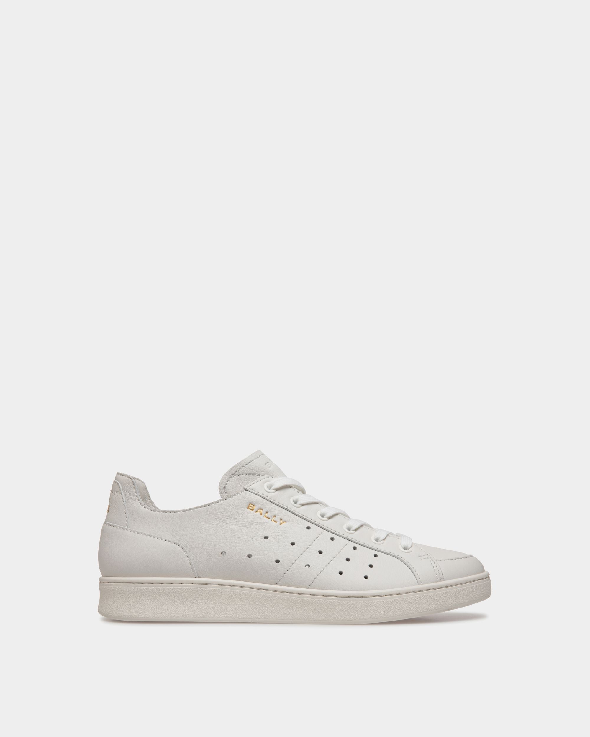 Bally Global - Sneaker Tennis En Cuir Blanc - Blanc