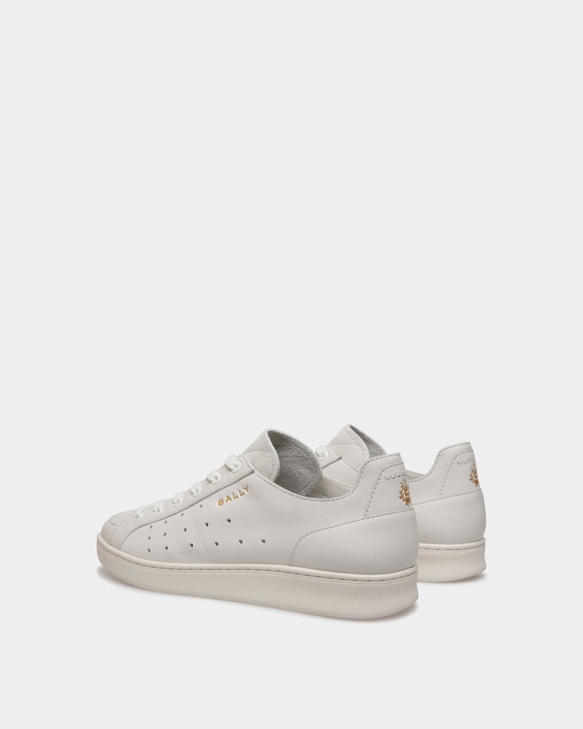 Bally Global - Sneaker Tennis En Cuir Blanc - Blanc