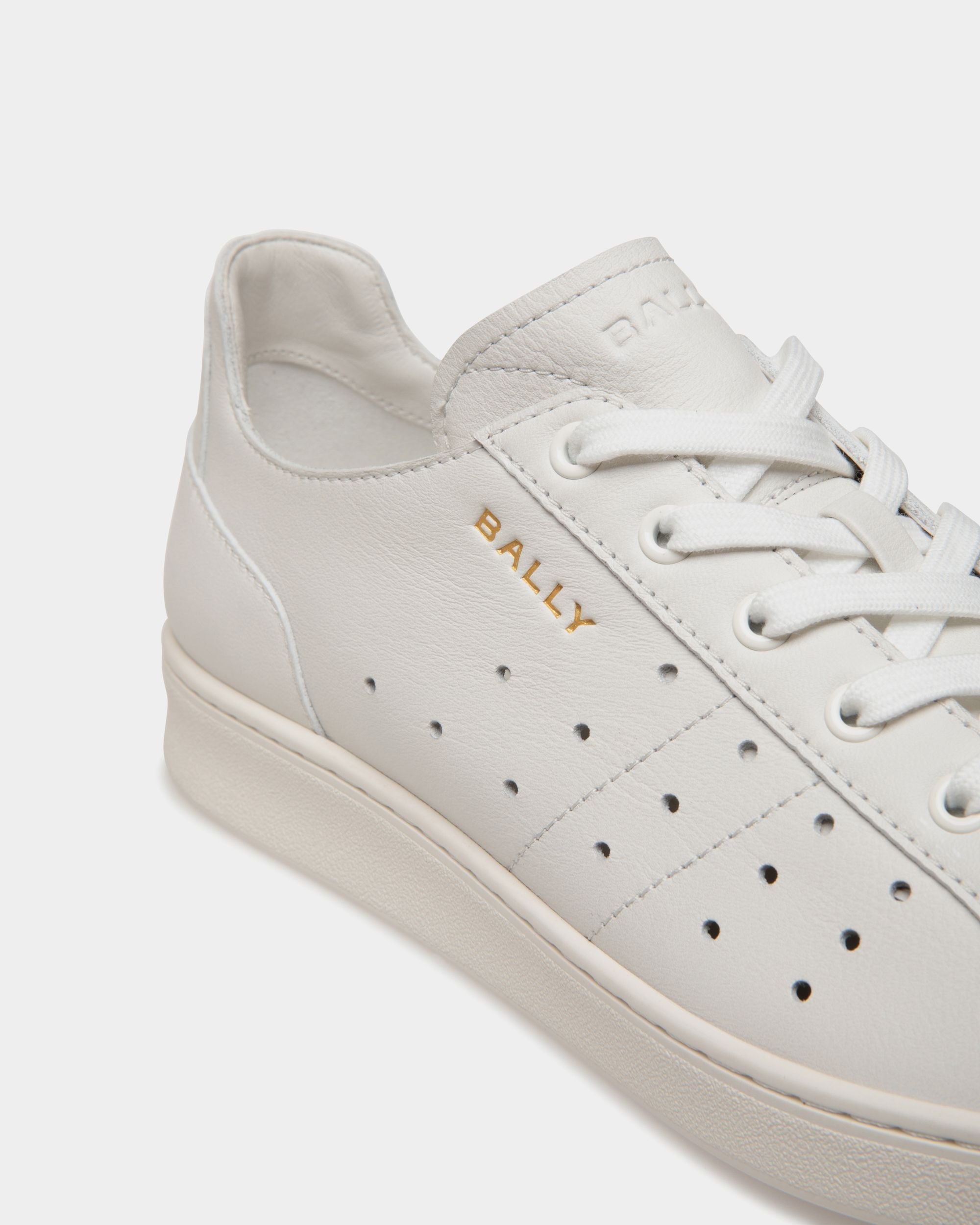 Bally Global - Sneaker Tennis En Cuir Blanc - Blanc