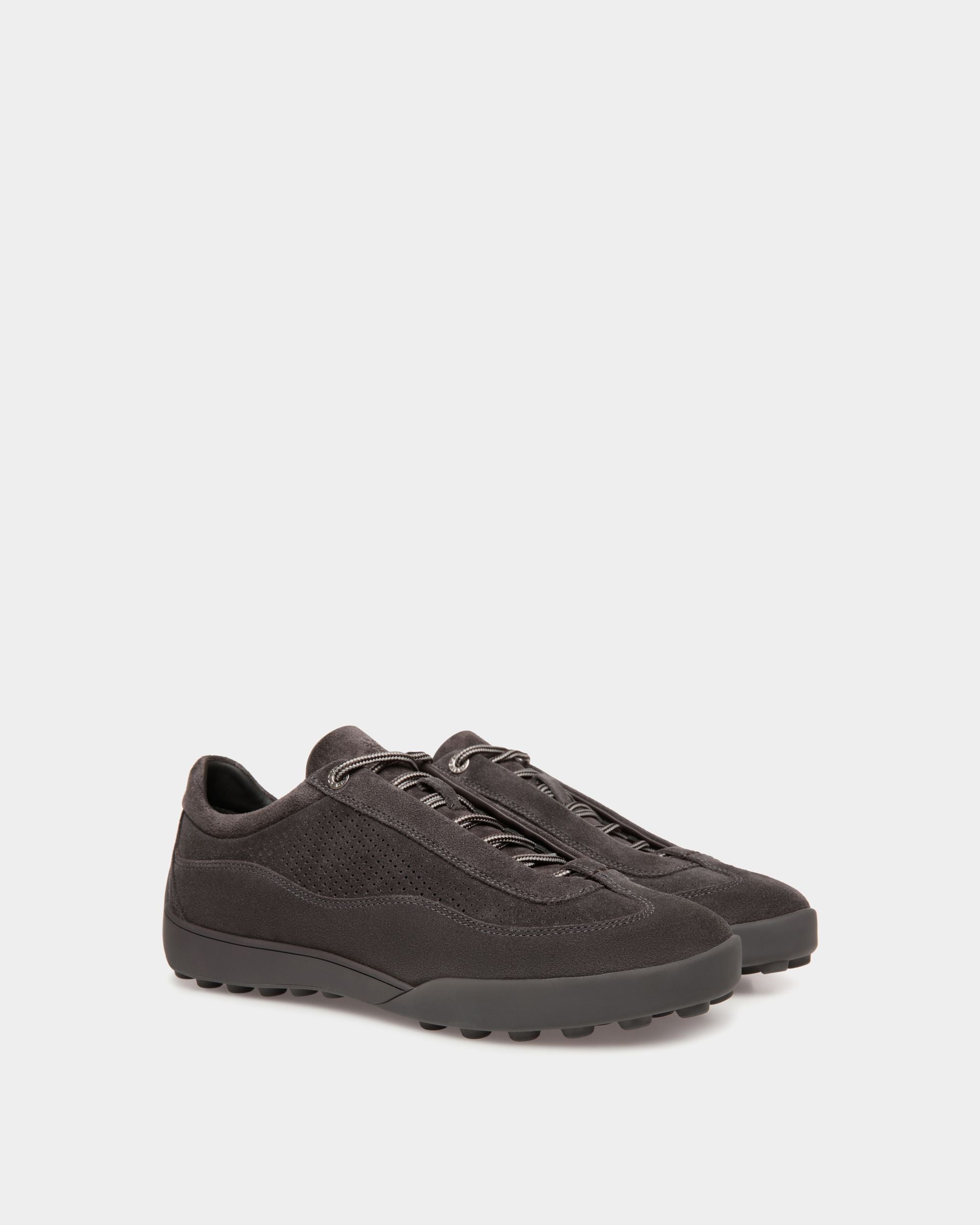 Bally Global - Manto Runner Sneaker in Dark Grey Suede - Grey
