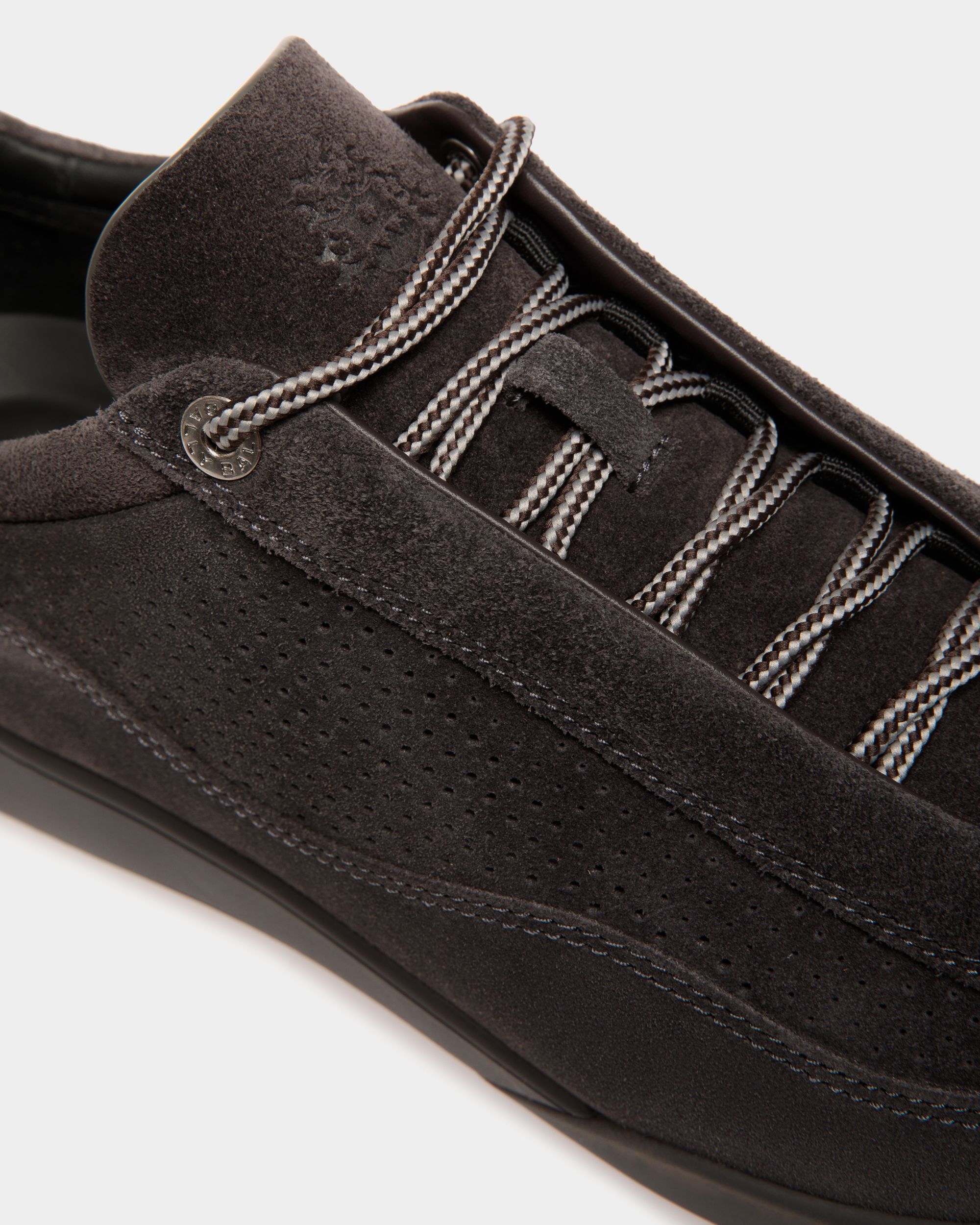 Bally Global - Manto Runner Sneaker in Dark Grey Suede - Grey