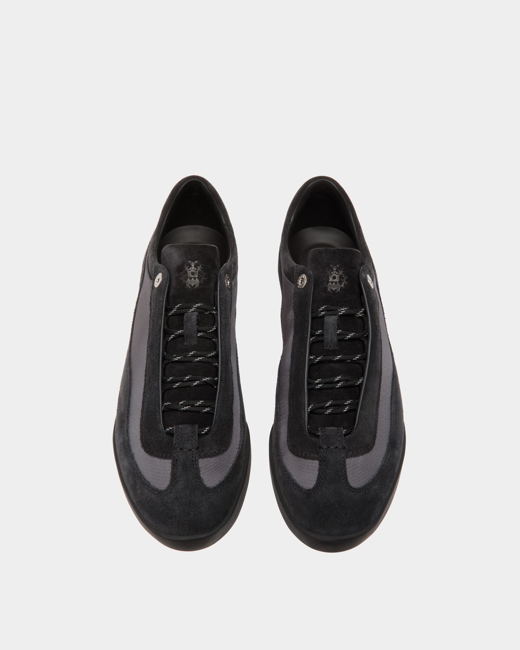 Bally Global - Manto Runner Sneaker in Black Suede and Nylon - Black
