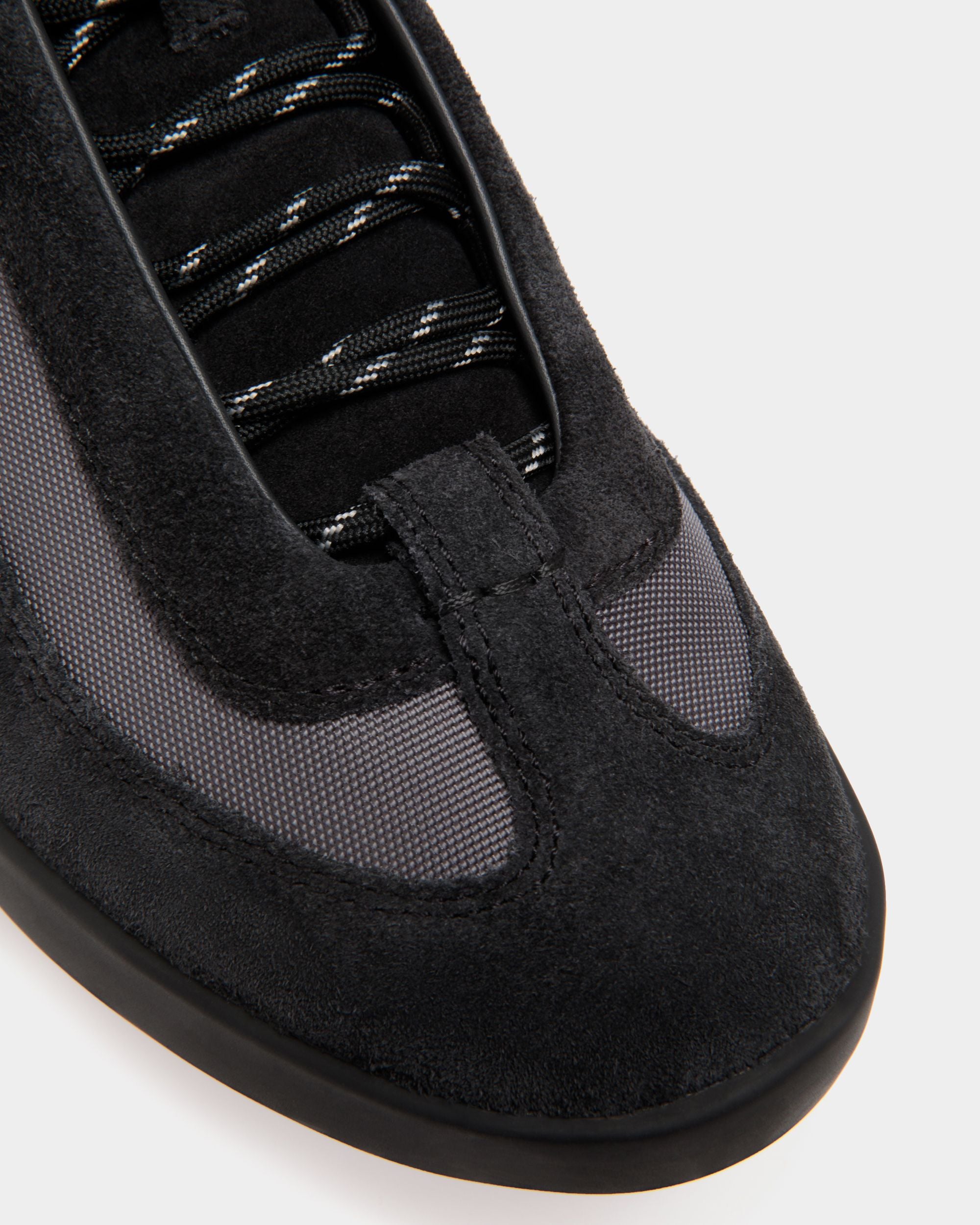 Bally Global - Manto Runner Sneaker in Black Suede and Nylon - Black