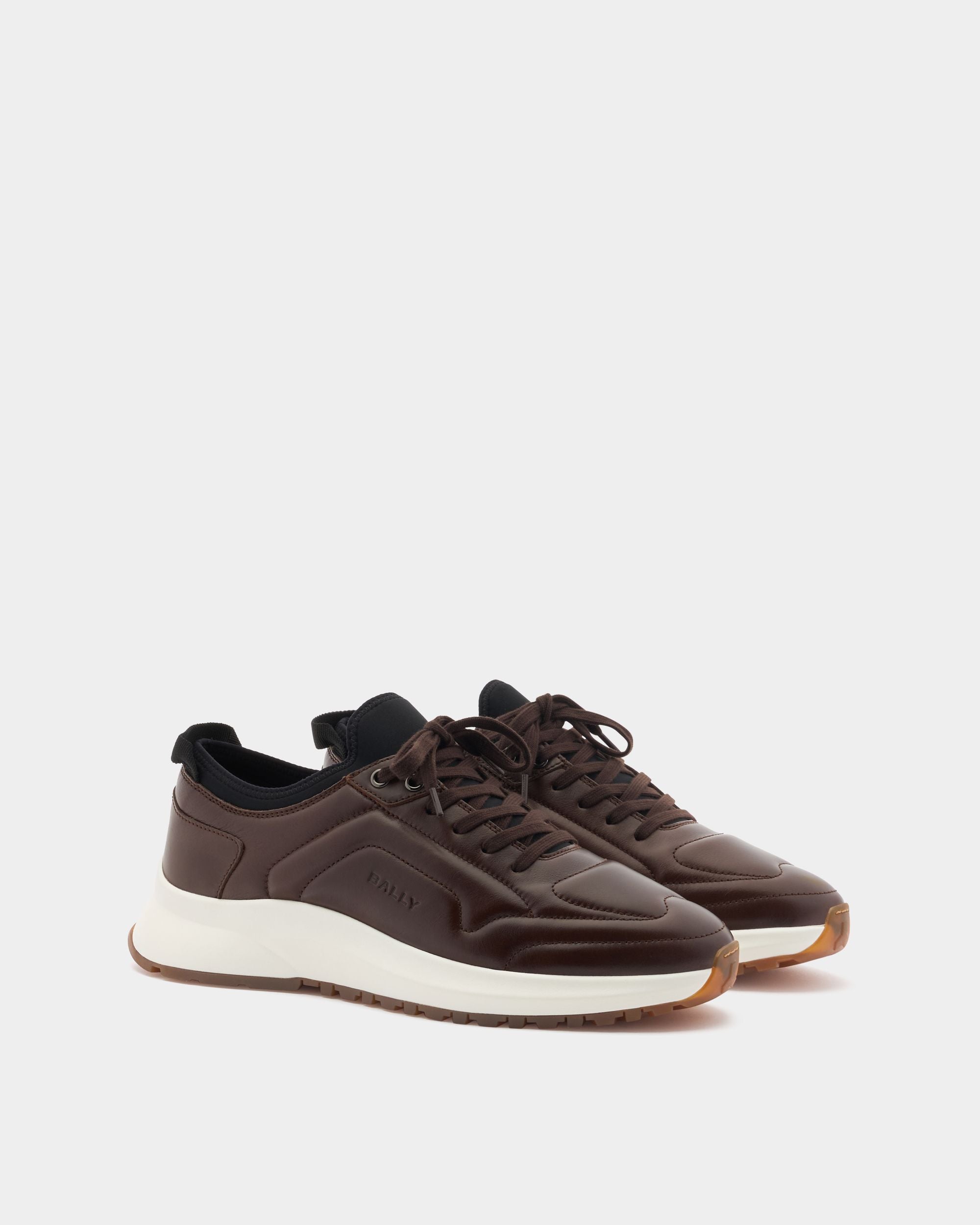 Bally Global - Sneaker Outline En Cuir Marron - Marron