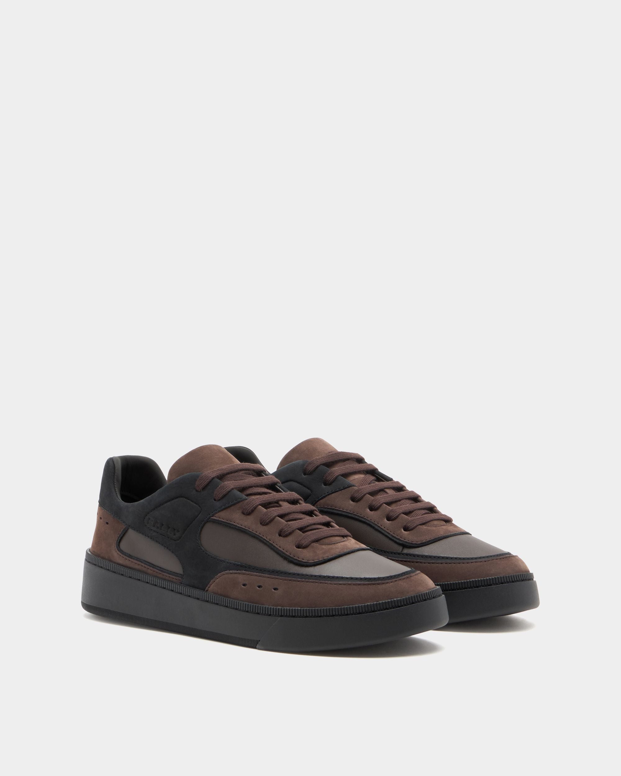 Bally Global - Sneaker Raise En Cuir Ebano - Marron