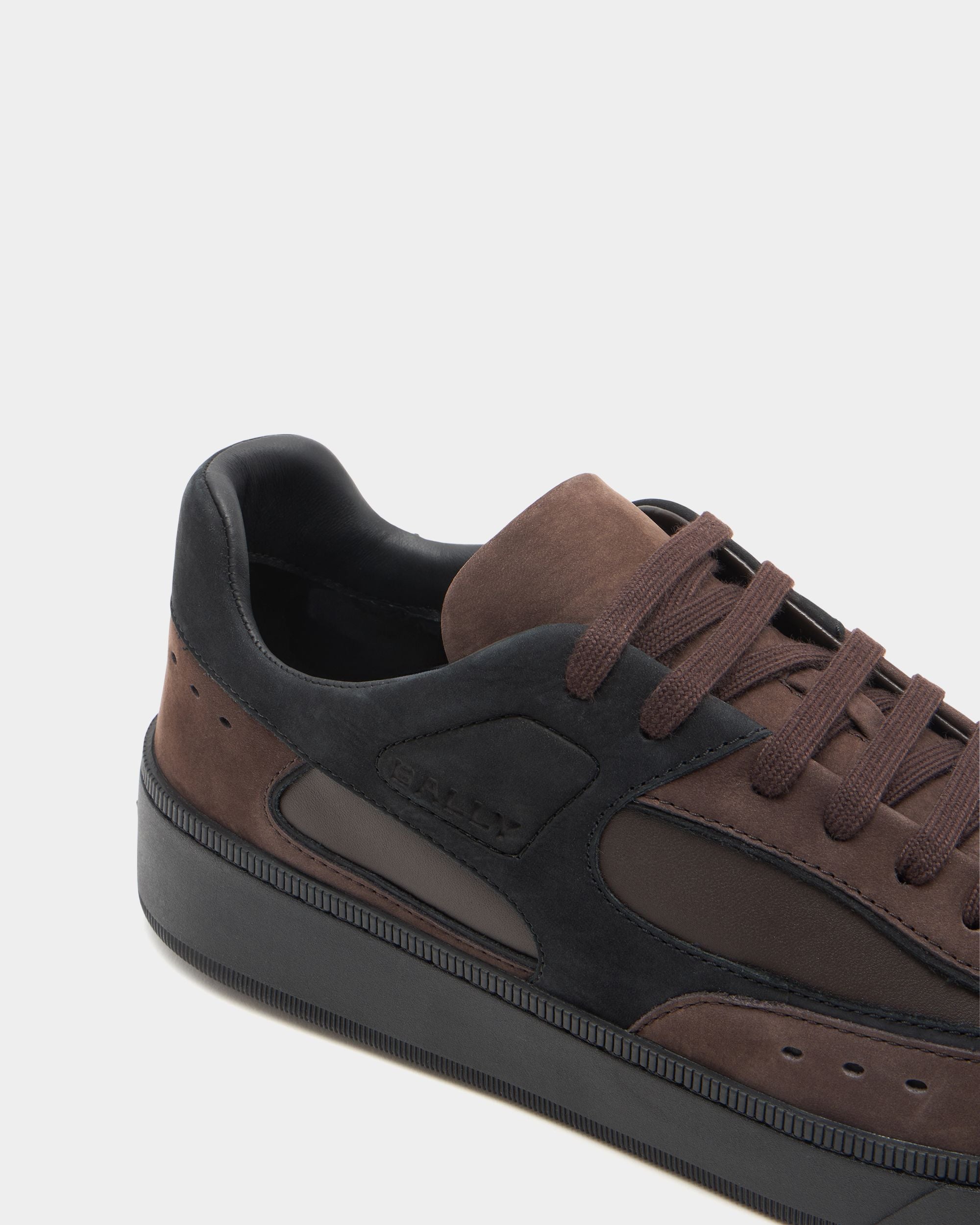 Bally Global - Sneaker Raise En Cuir Ebano - Marron