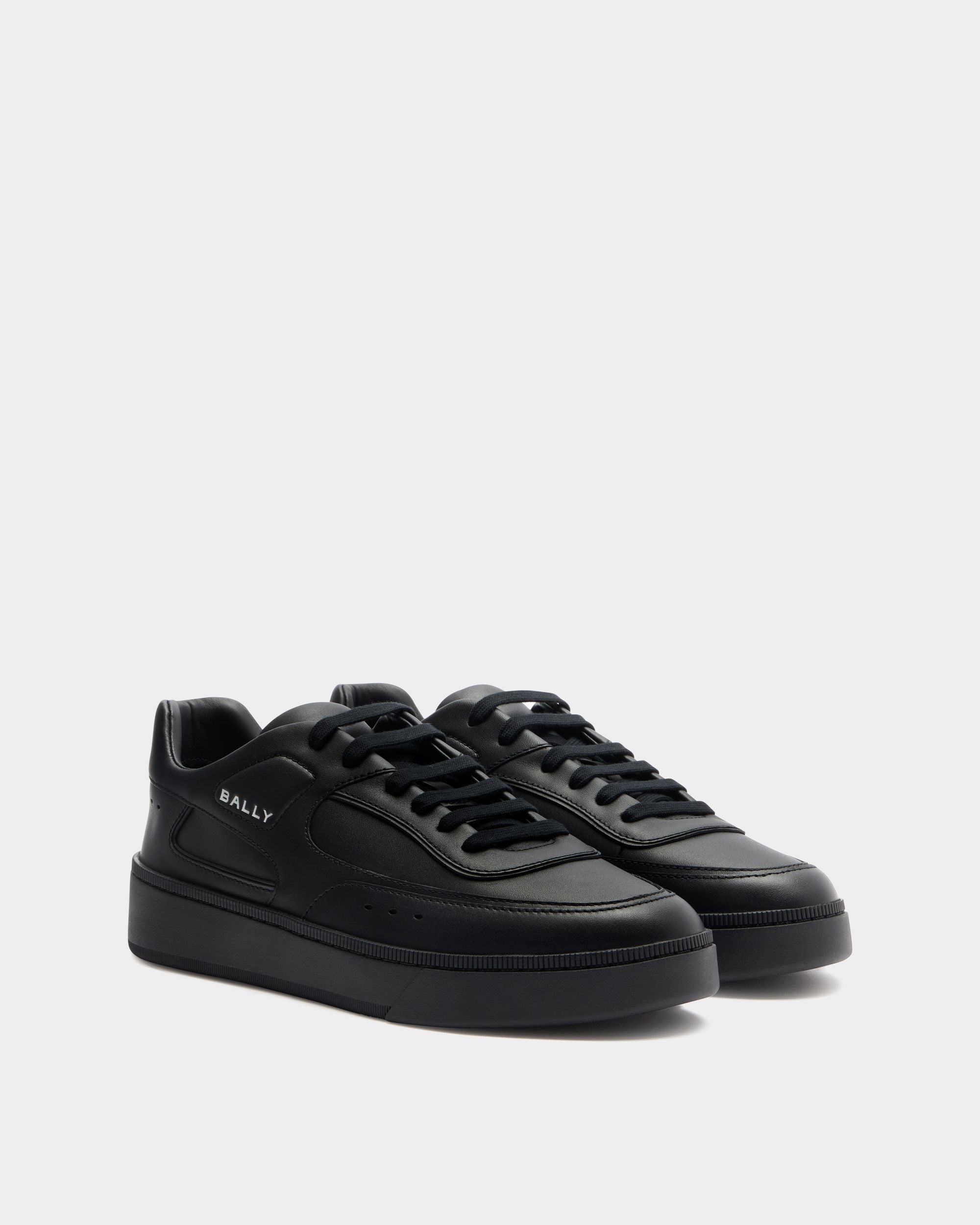 Bally Global - Sneaker Raise En Cuir Noir - Noir