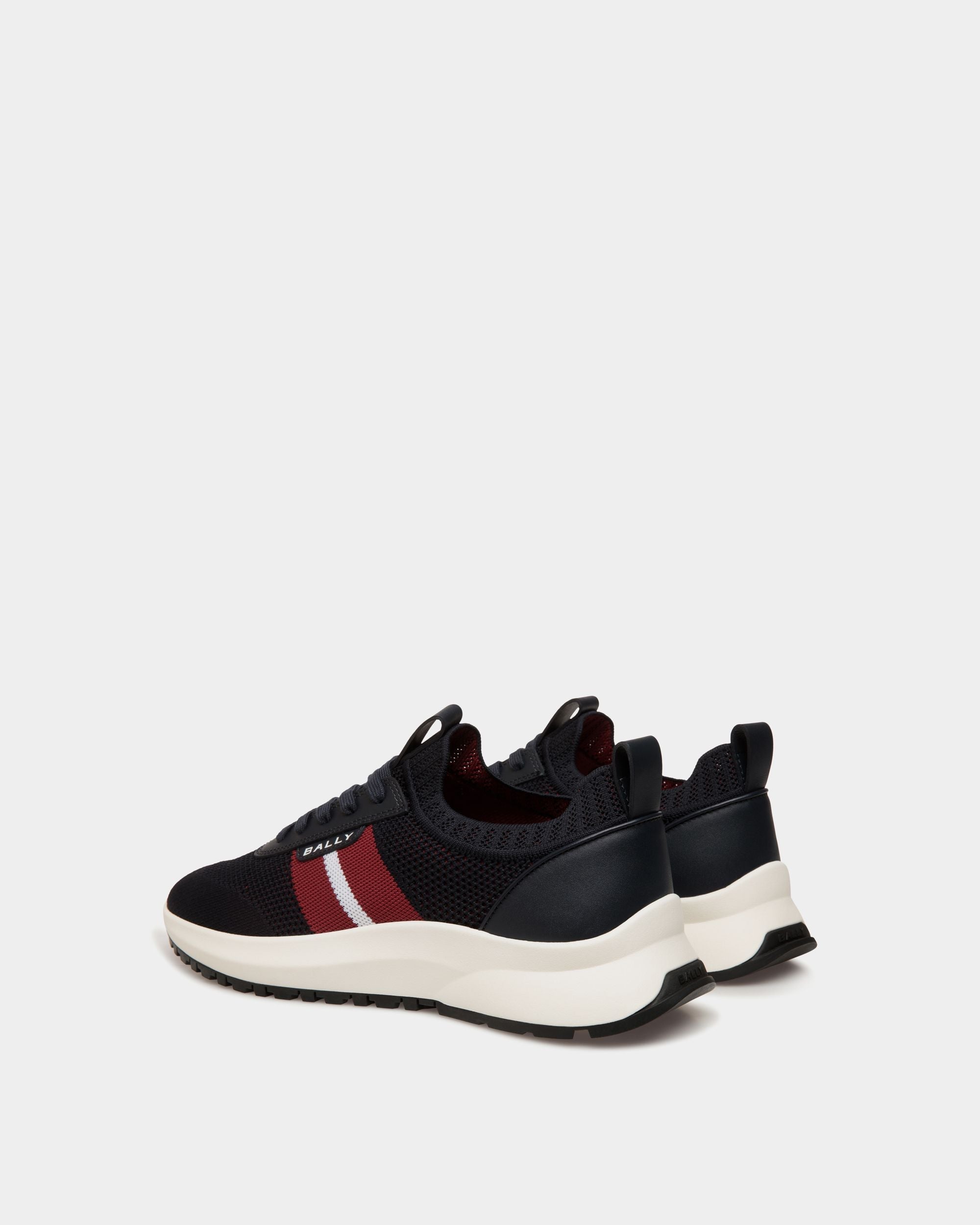 Bally Global - Outline Sneaker in Navy Blue Knit - Blue