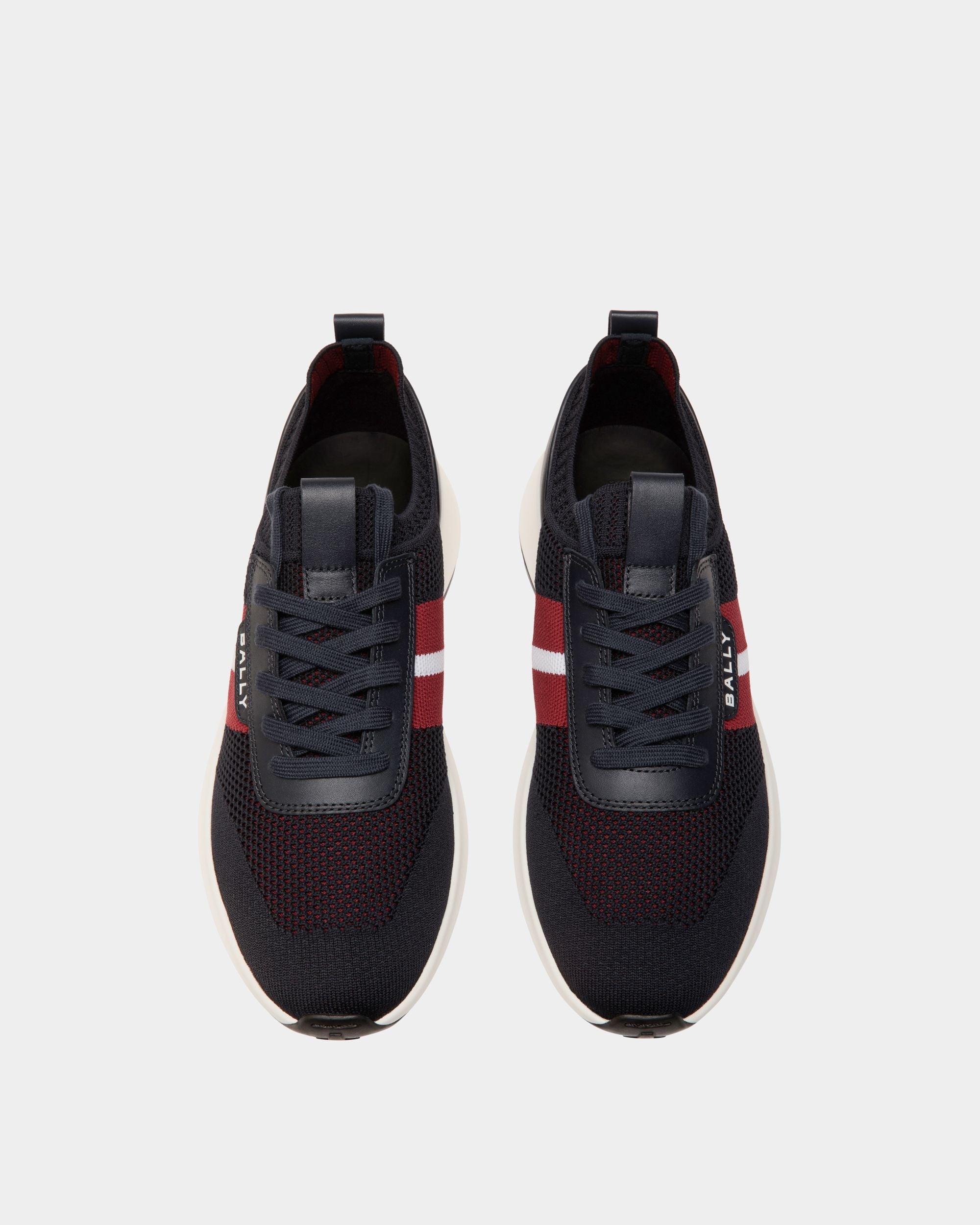 Bally Global - Outline Sneaker in Navy Blue Knit - Blue