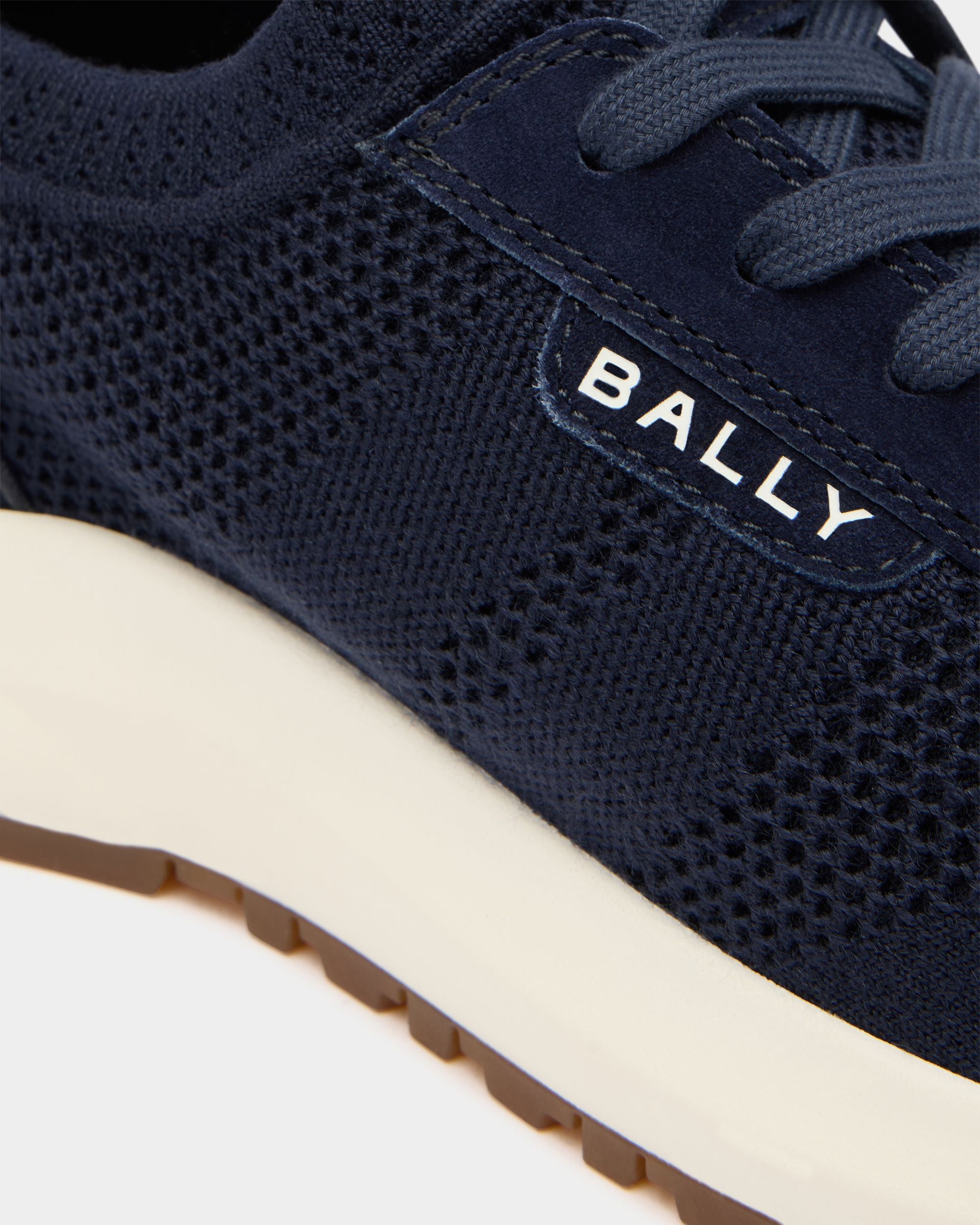 Bally Global - Outline Sneaker in Navy Blue Fabric - Blue