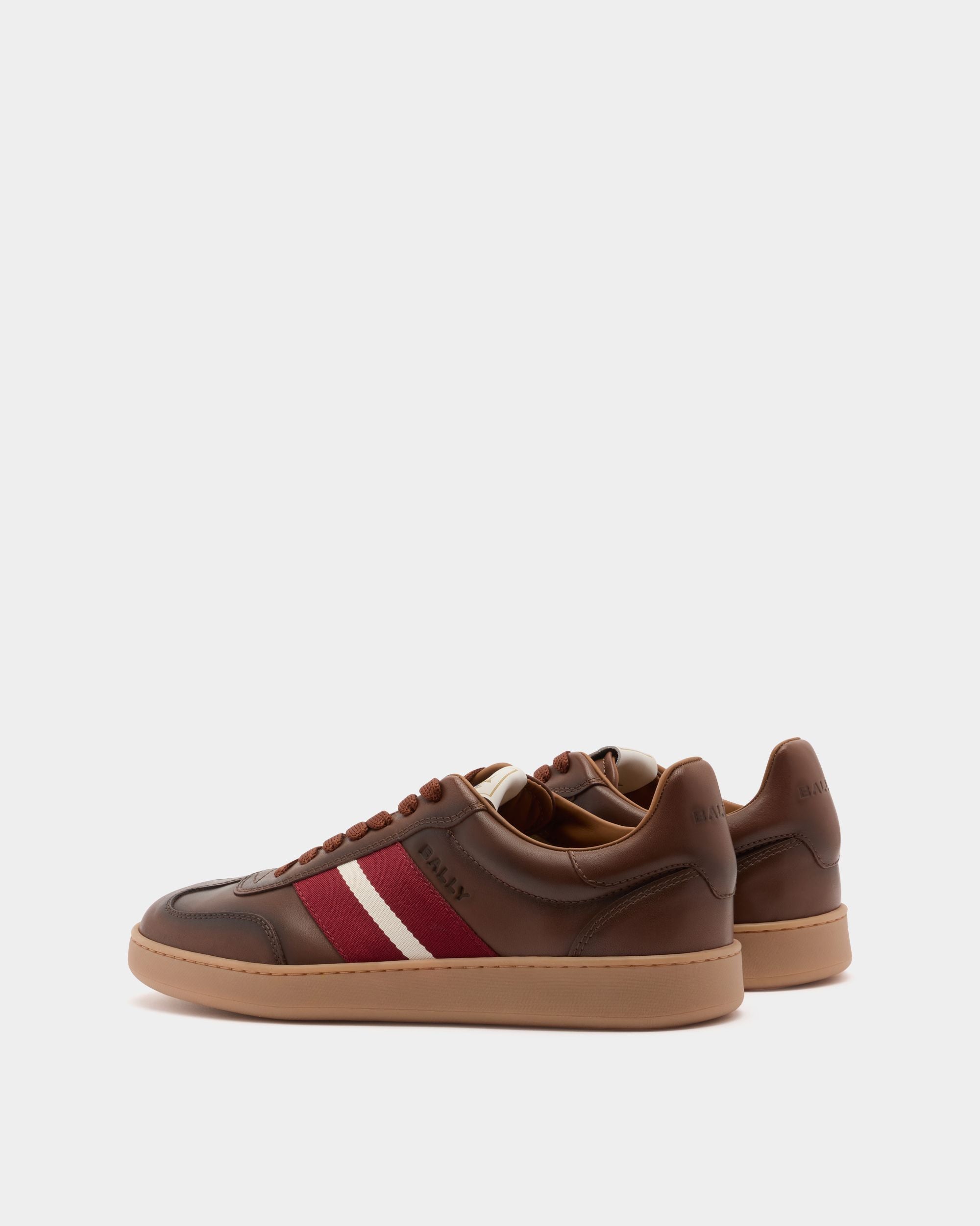 Bally Global - Retro Crest Sneaker In Brown Leather - Brown