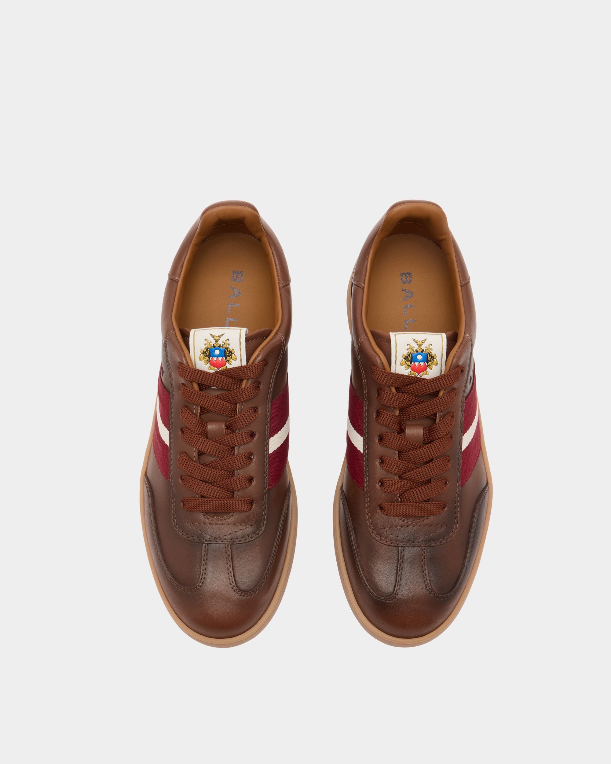 Bally Global - Retro Crest Sneaker In Brown Leather - Brown