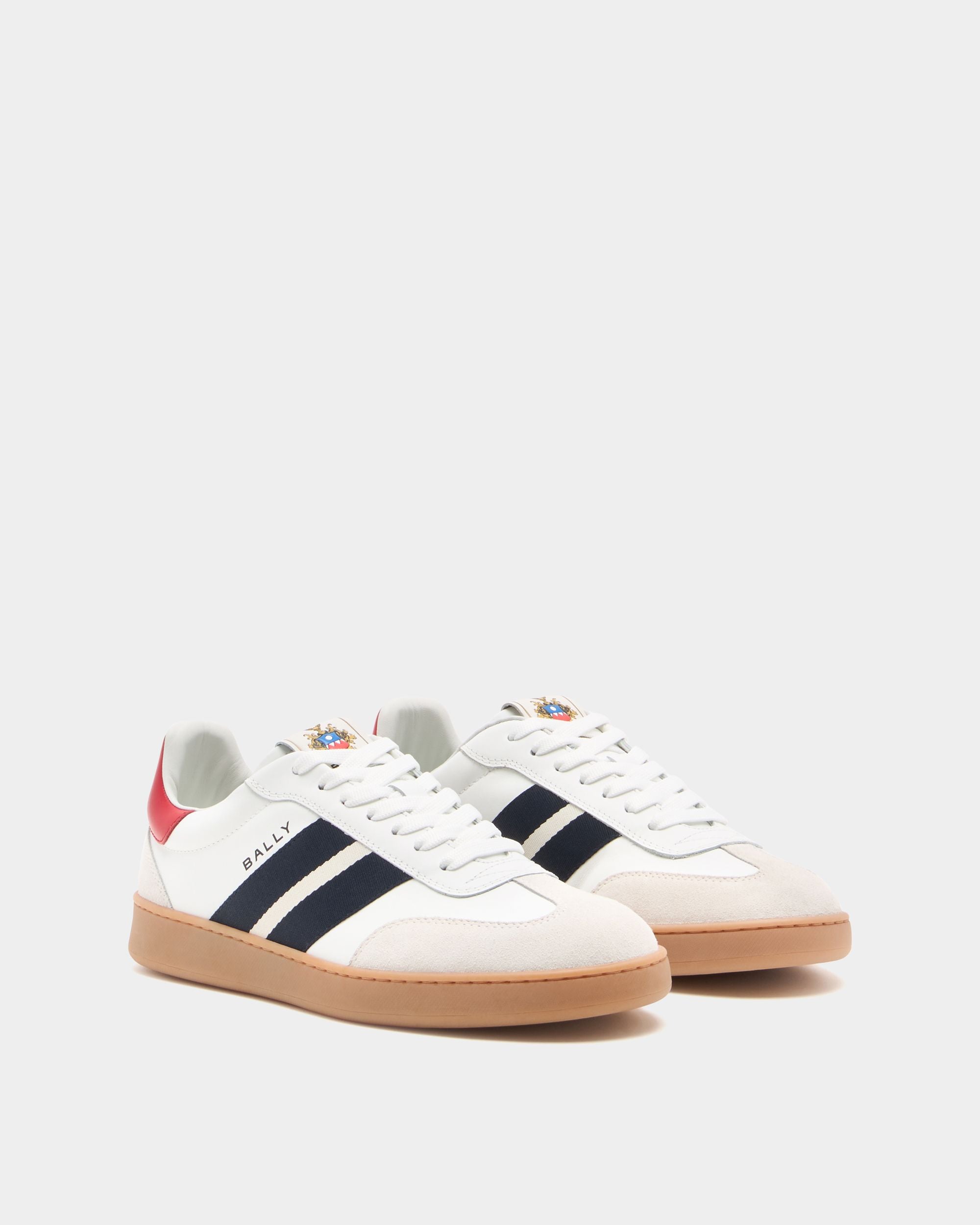 Bally Global - Retro Crest Sneaker in White Leather - White