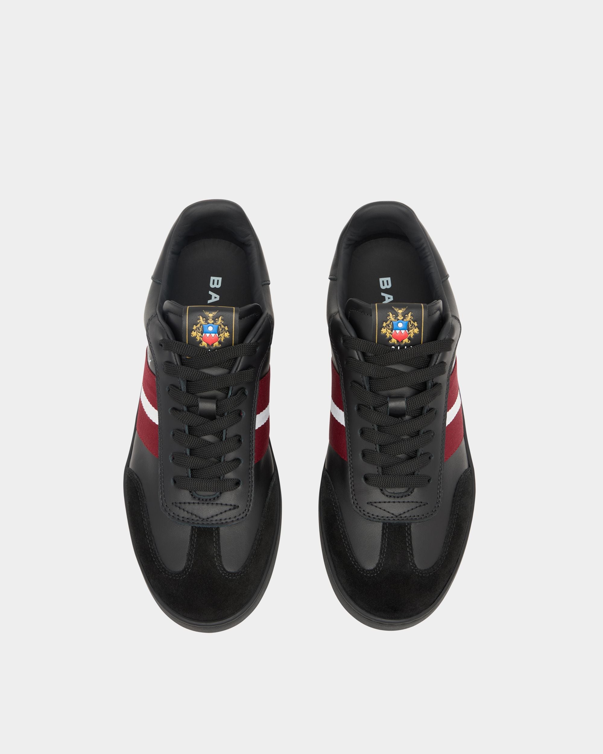 Bally Global - Retro Crest Sneaker in Black Leather - Black