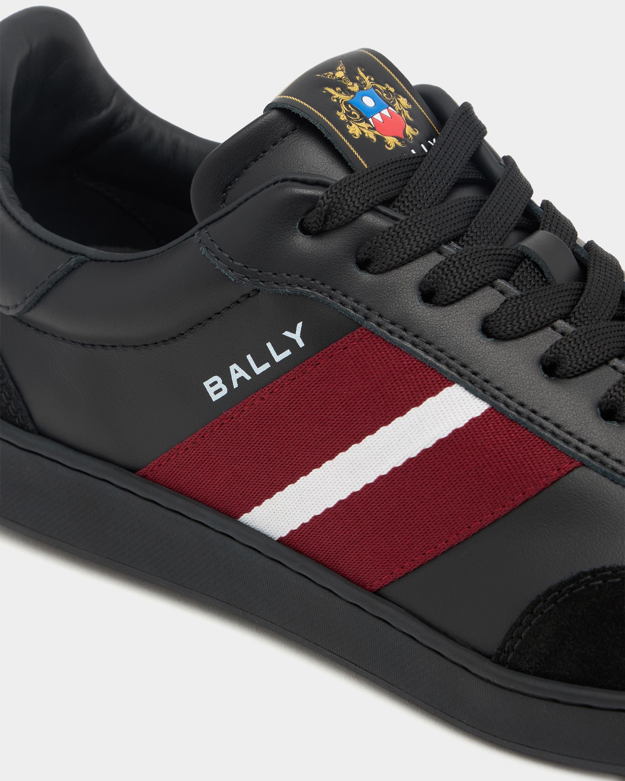 Bally Global - Retro Crest Sneaker in Black Leather - Black
