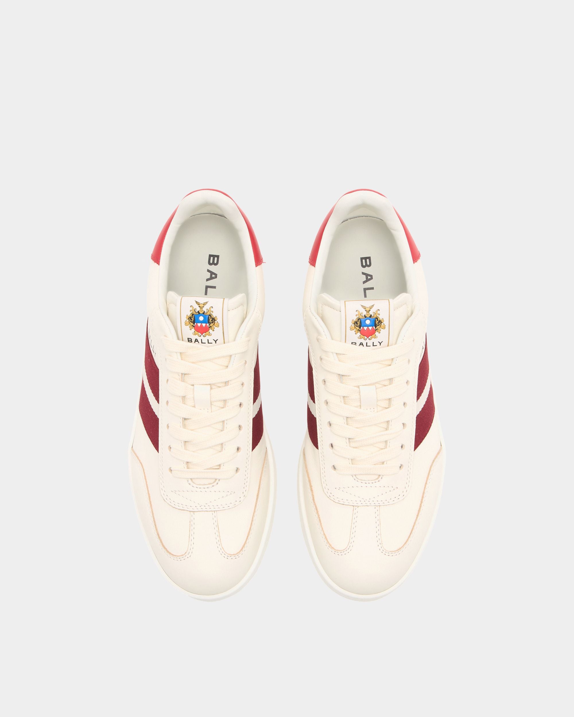 Bally Global - Retro Crest Sneaker in Ivory Leather - White
