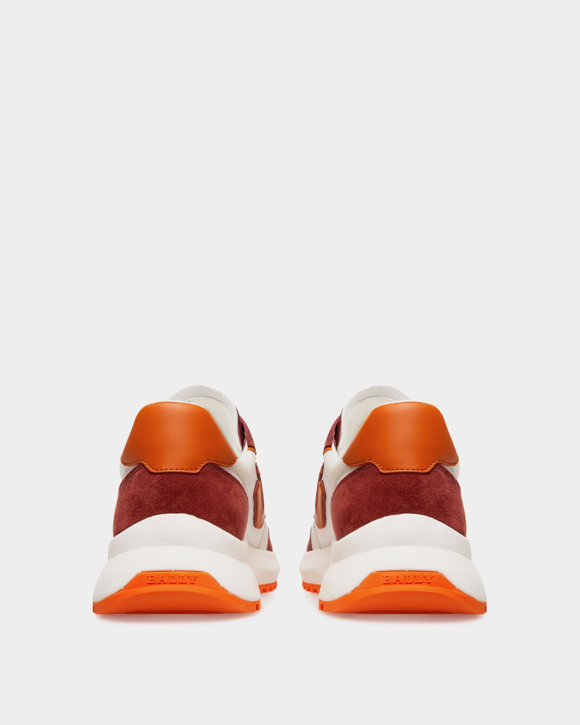 Bally Global - Demmy Zapatillas En Malla Y Piel De Color Rojo Heritage Y Blanco - Multicolor