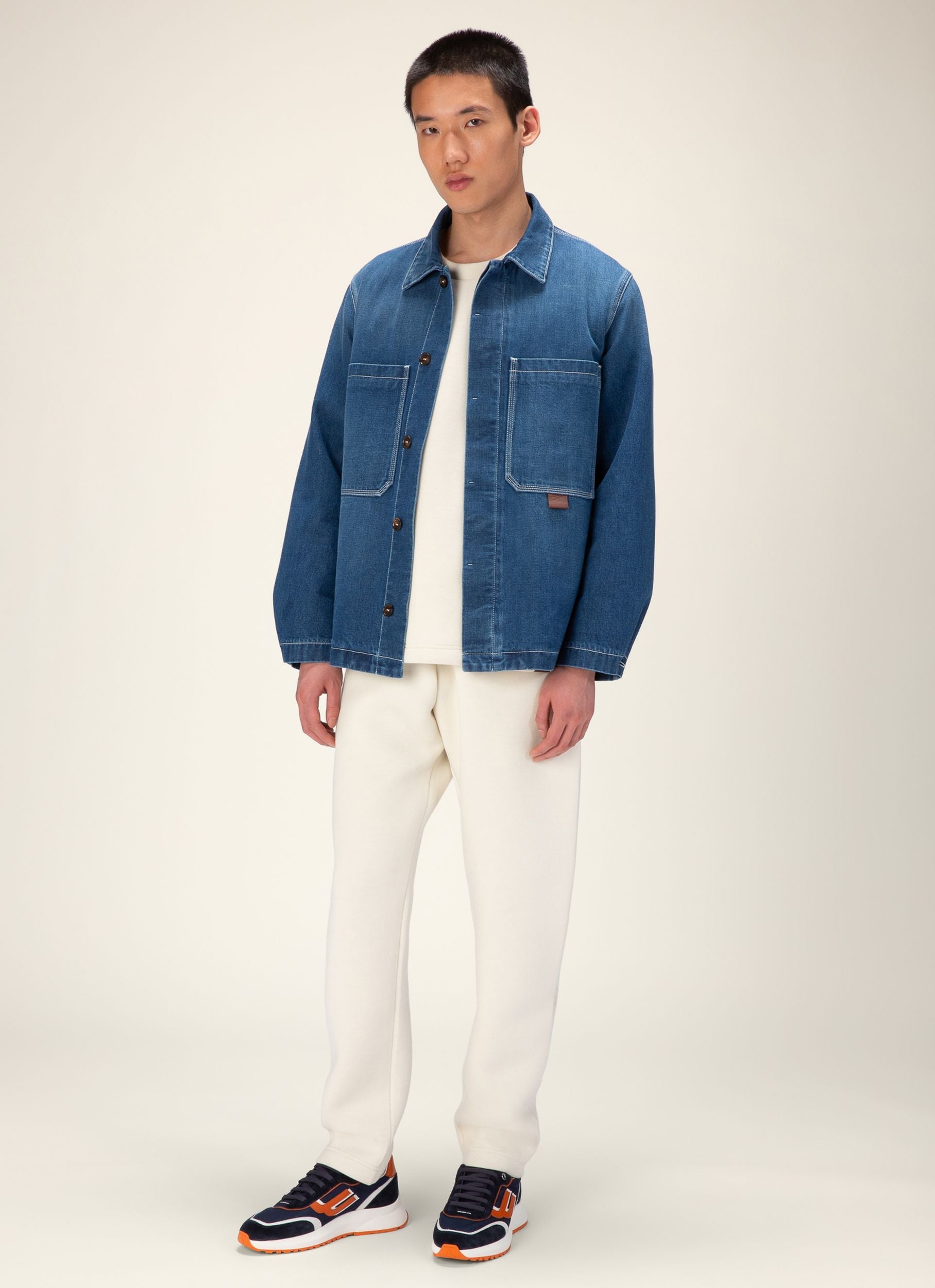 Bally Global - Demmy Zapatillas En Malla Y Piel De Color Azul Marino Y Blanco - Azul