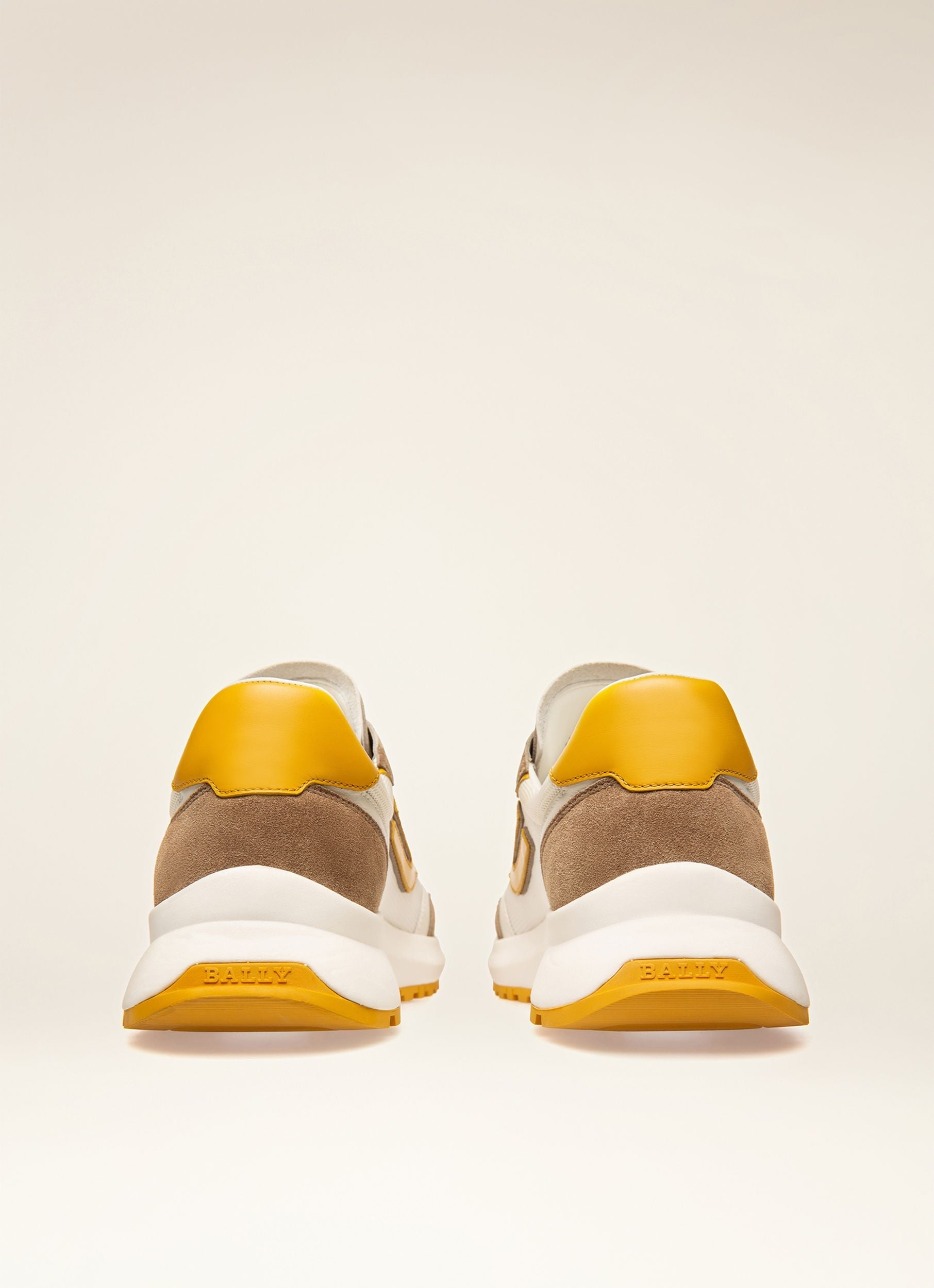 Bally Global - Demmy Zapatillas En Malla Y Piel De Color Marrón Topo Y Blanco - Multicolor
