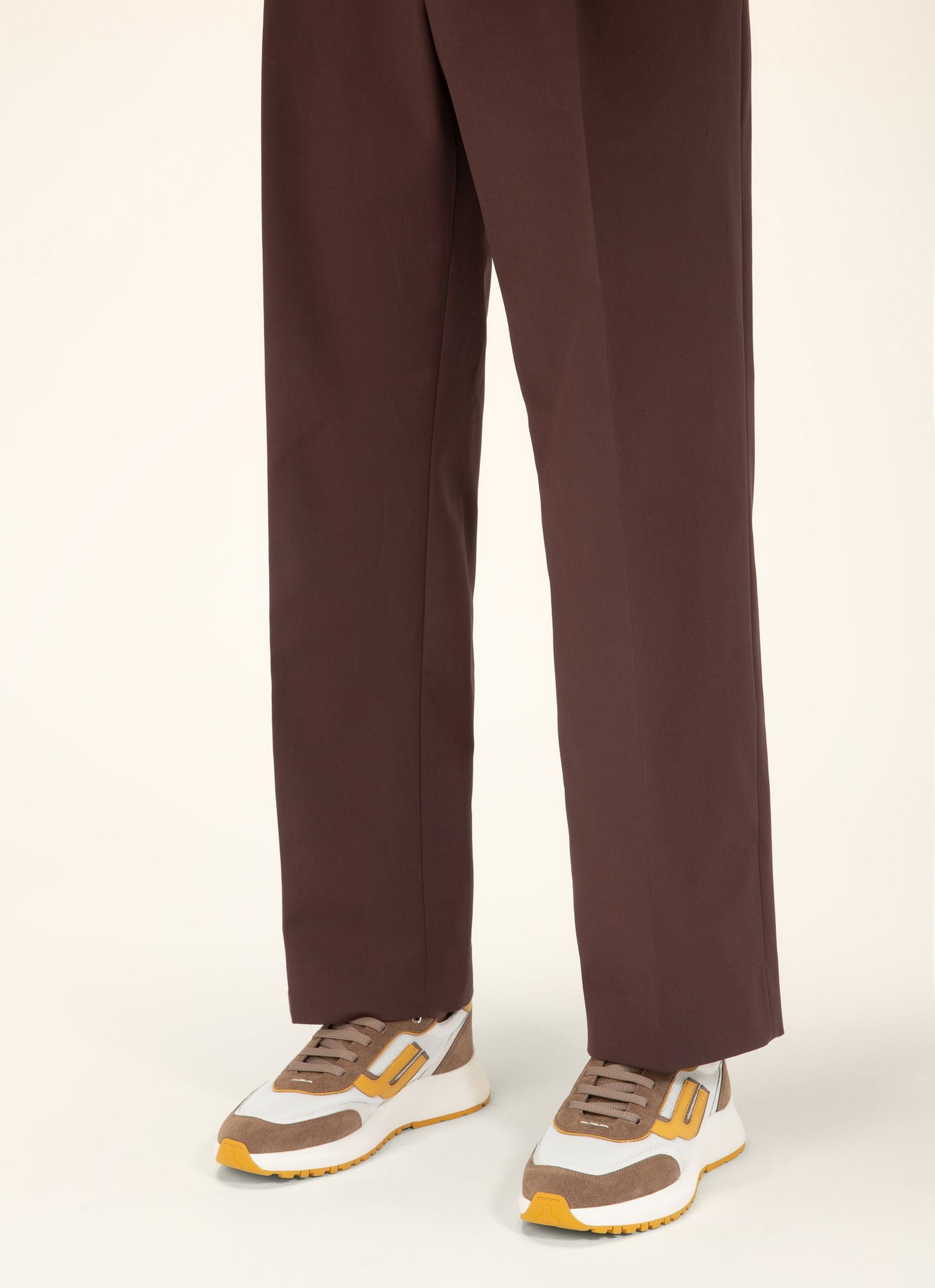 Bally Global - Demmy Zapatillas En Malla Y Piel De Color Marrón Topo Y Blanco - Multicolor