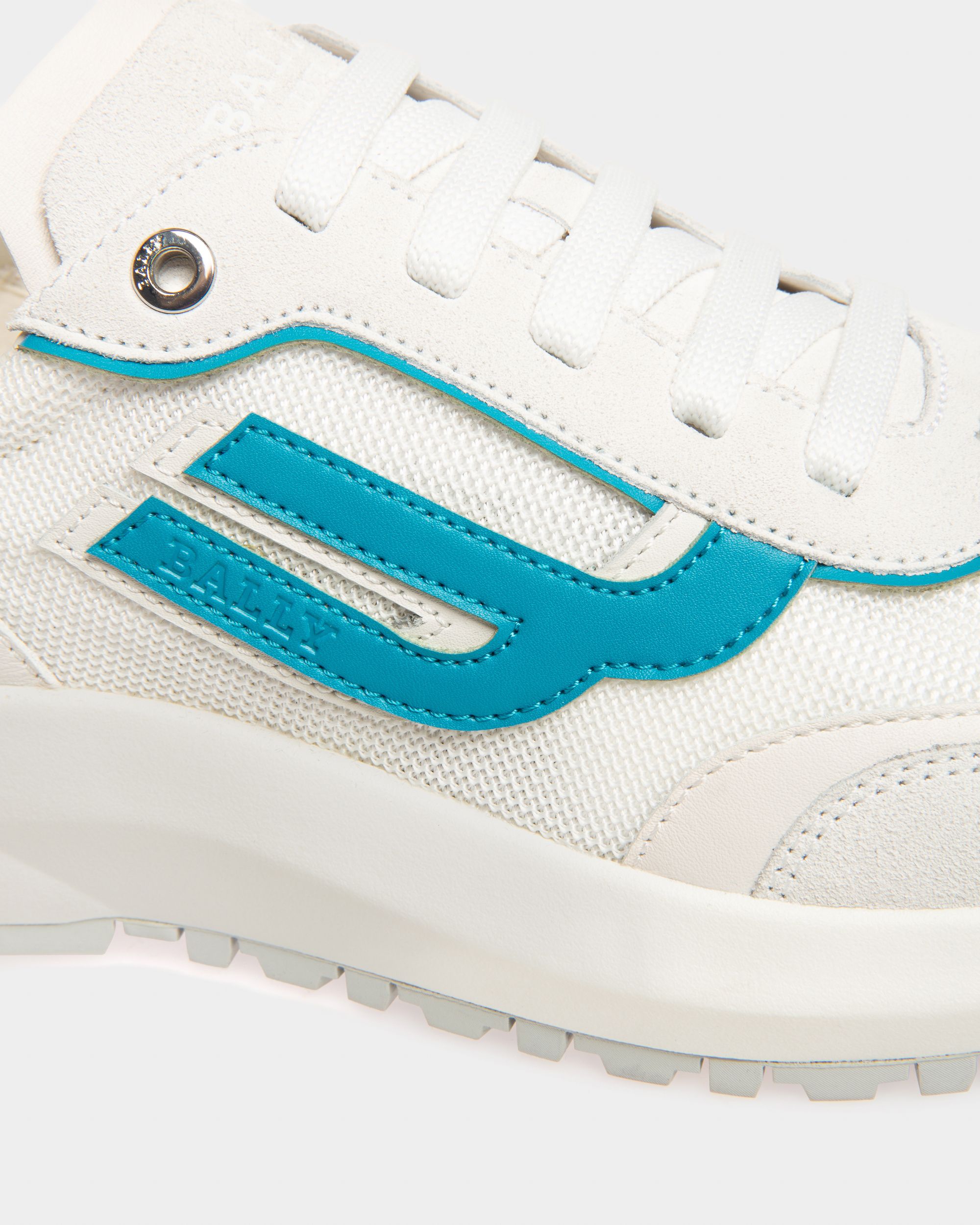 Bally Global - Demmy Zapatillas En Malla Y Piel De Color Blanco - Blanco