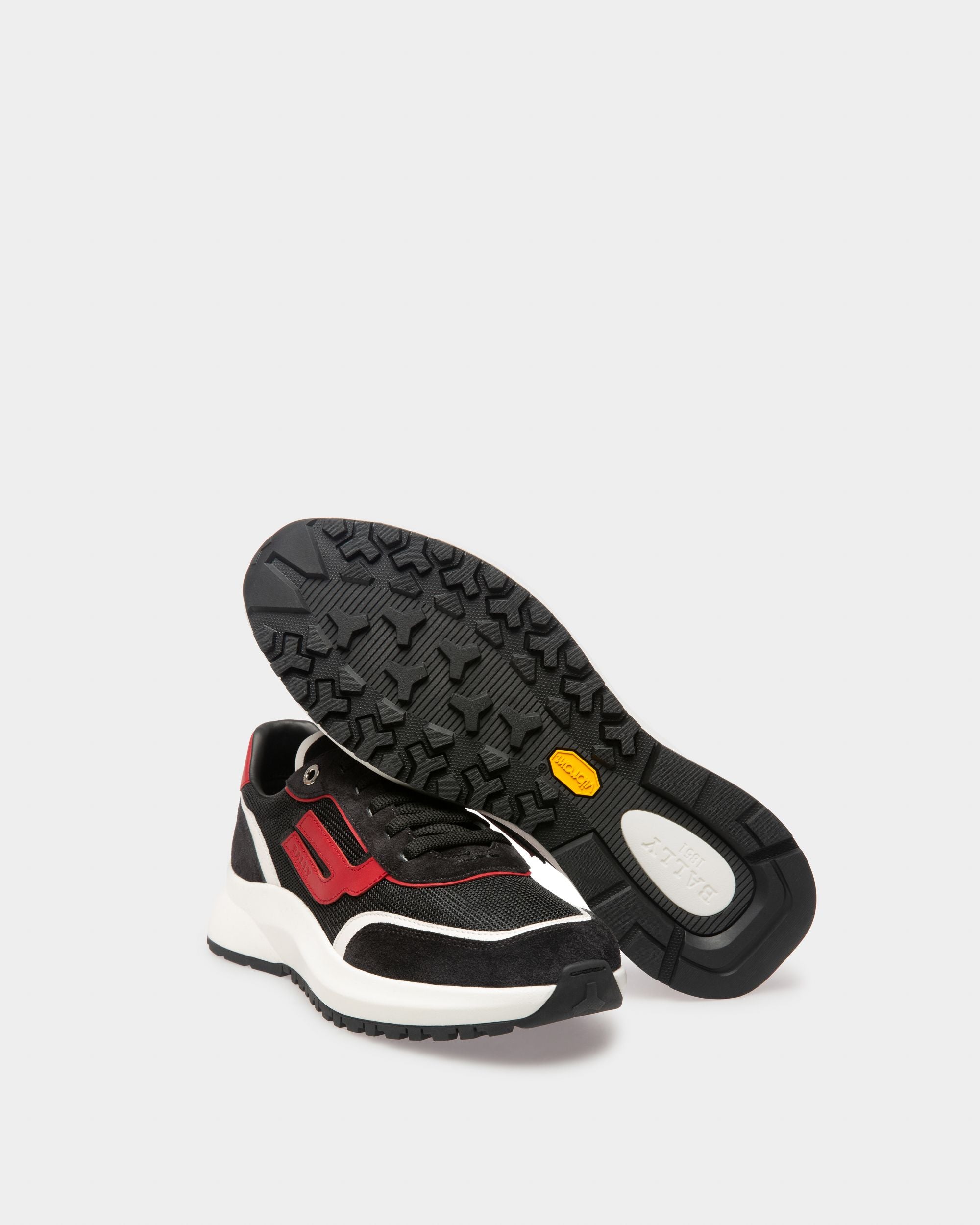 Bally Global - Demmy Zapatillas En Malla Y Piel De Color Negro - Multicolor