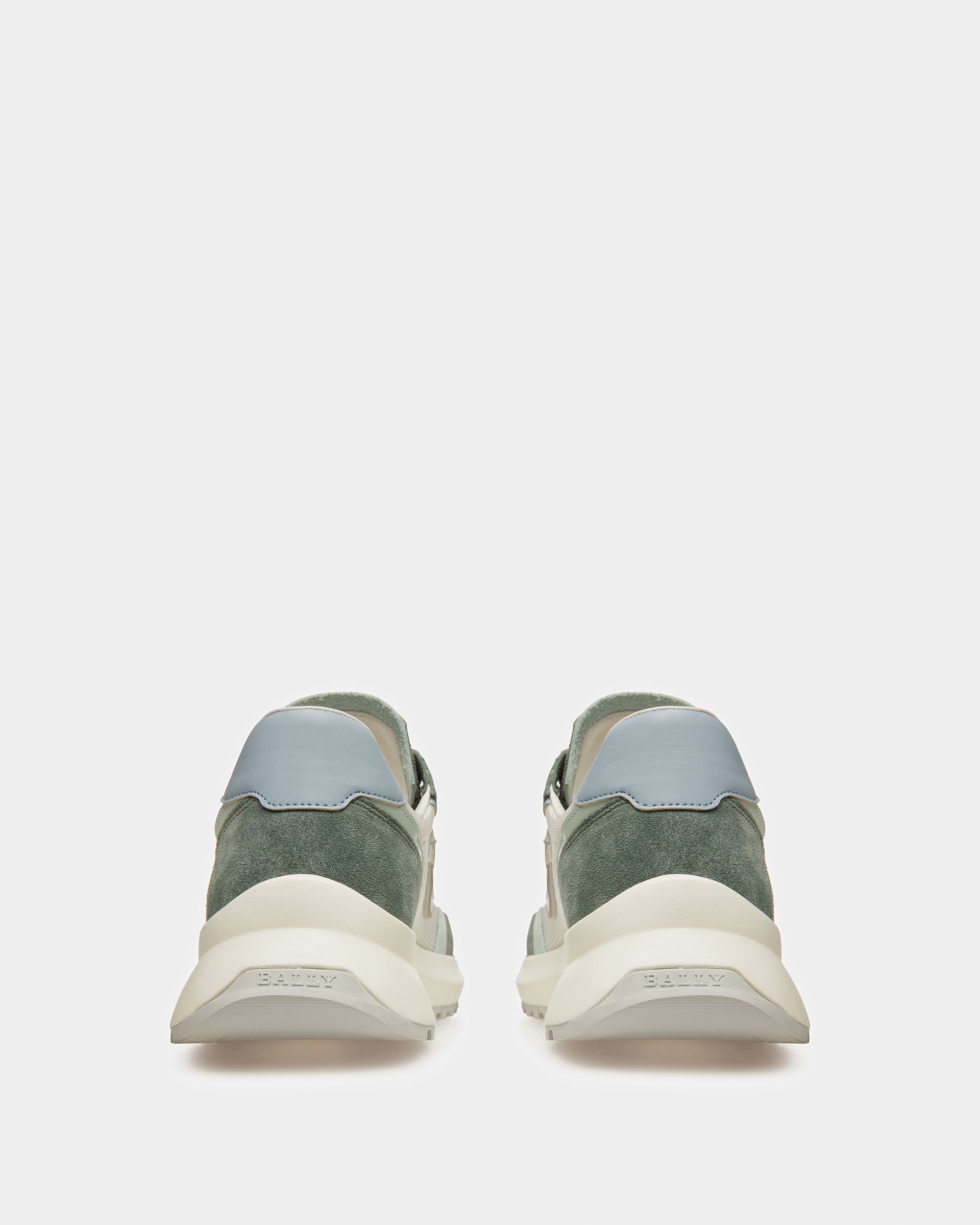 Bally Global - Demmy-T Zapatillas De Tela Y Piel En Salvia - Multicolor