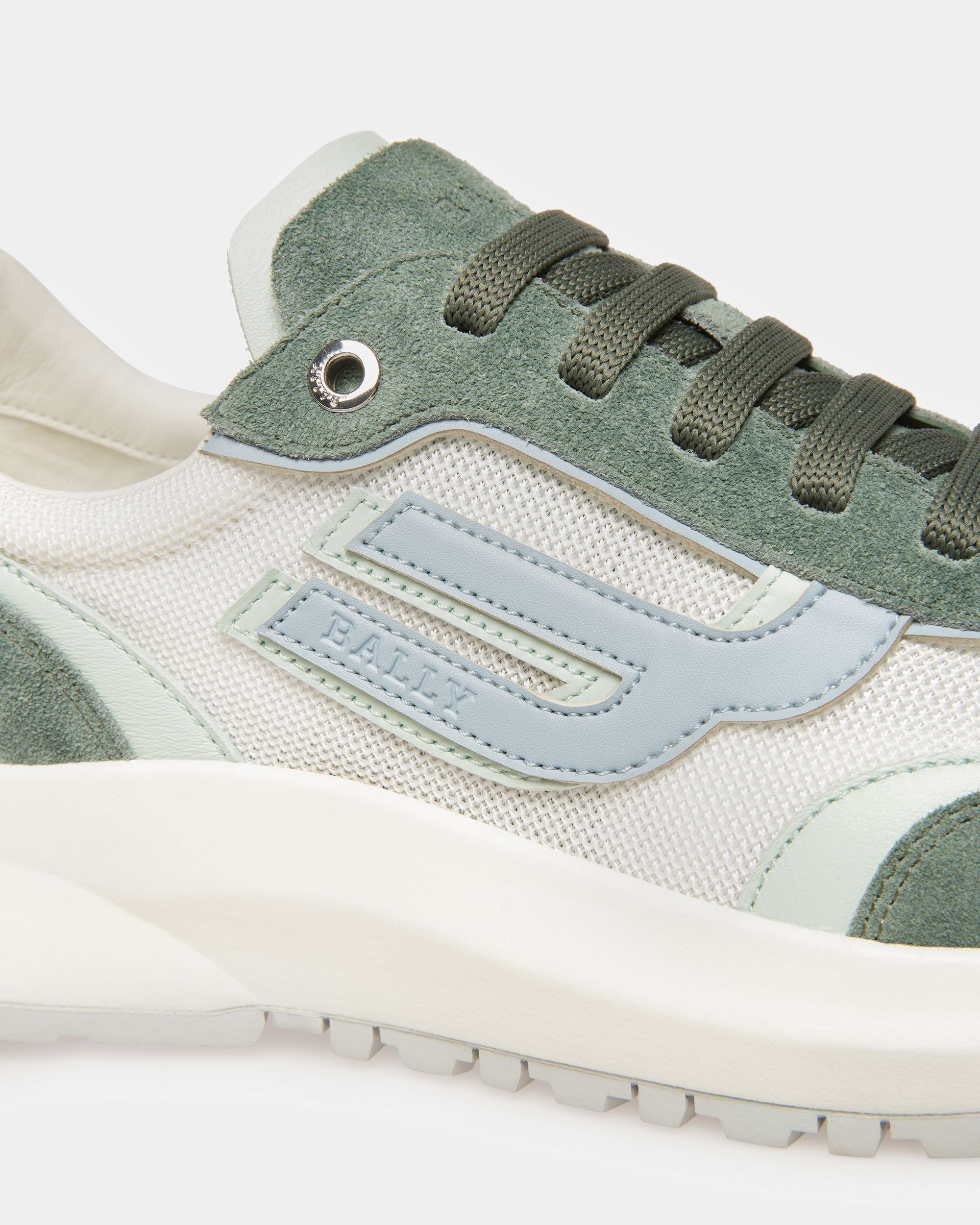 Bally Global - Demmy-T Zapatillas De Tela Y Piel En Salvia - Multicolor