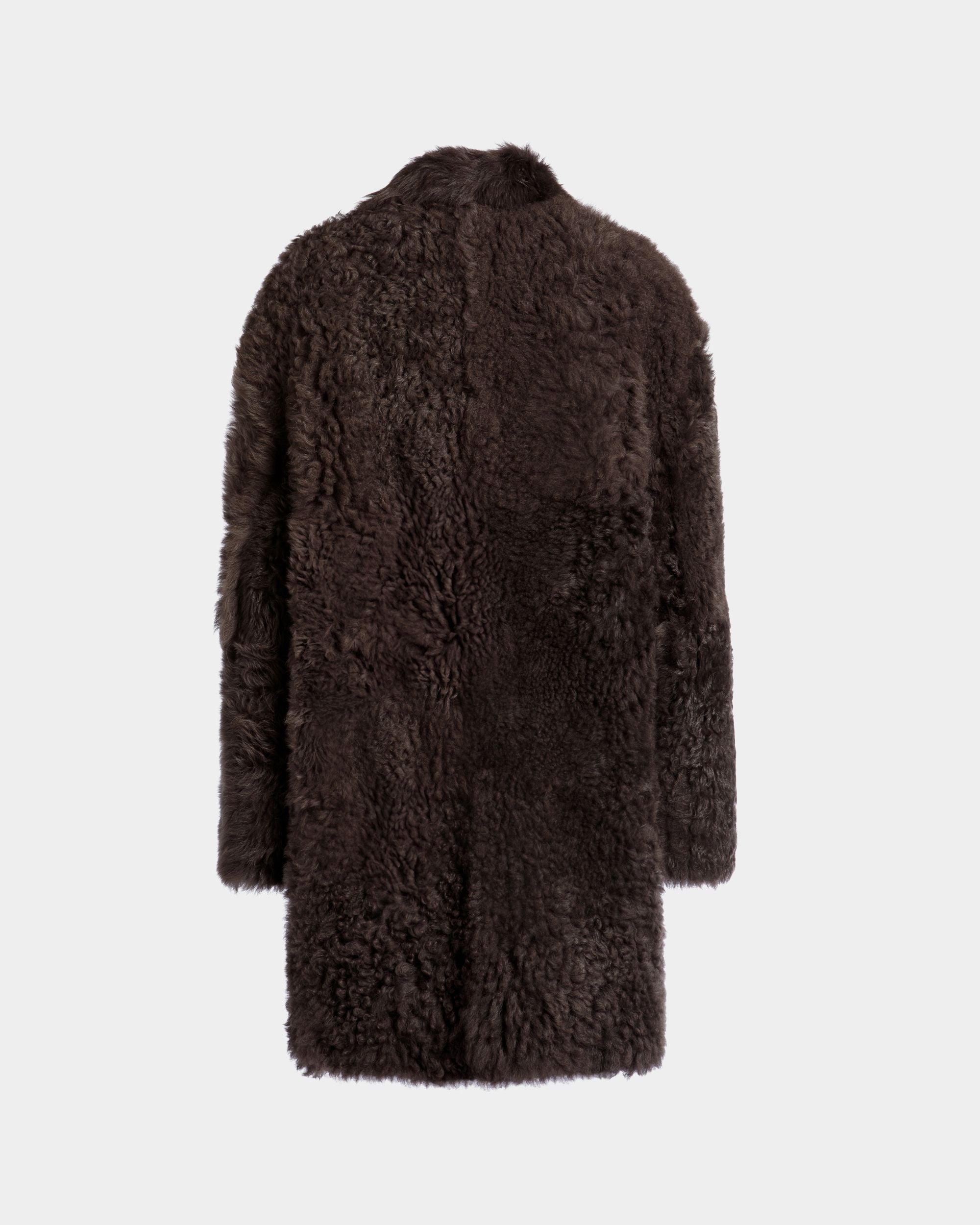 Bally Global - Manteau De La Capsule D’hiver En Shearling Ebano - Marron