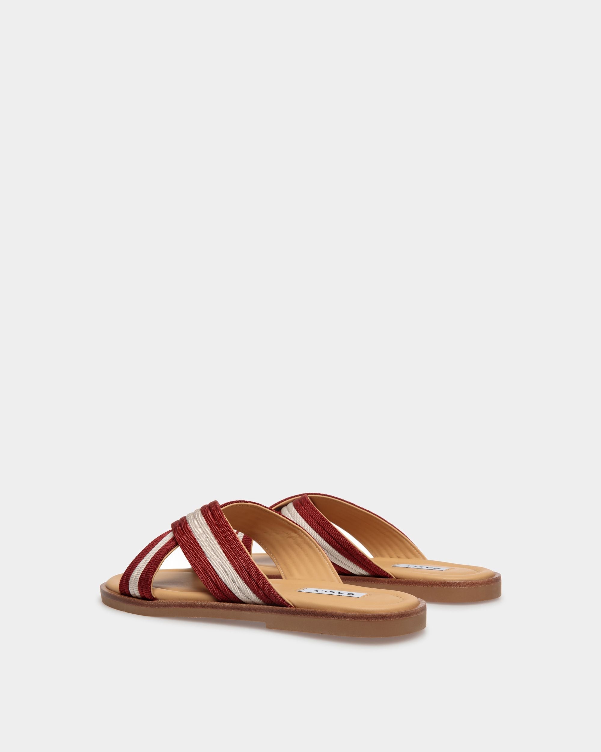 Bally Global - Glide Sandal in Red and White Nylon - Multicolor