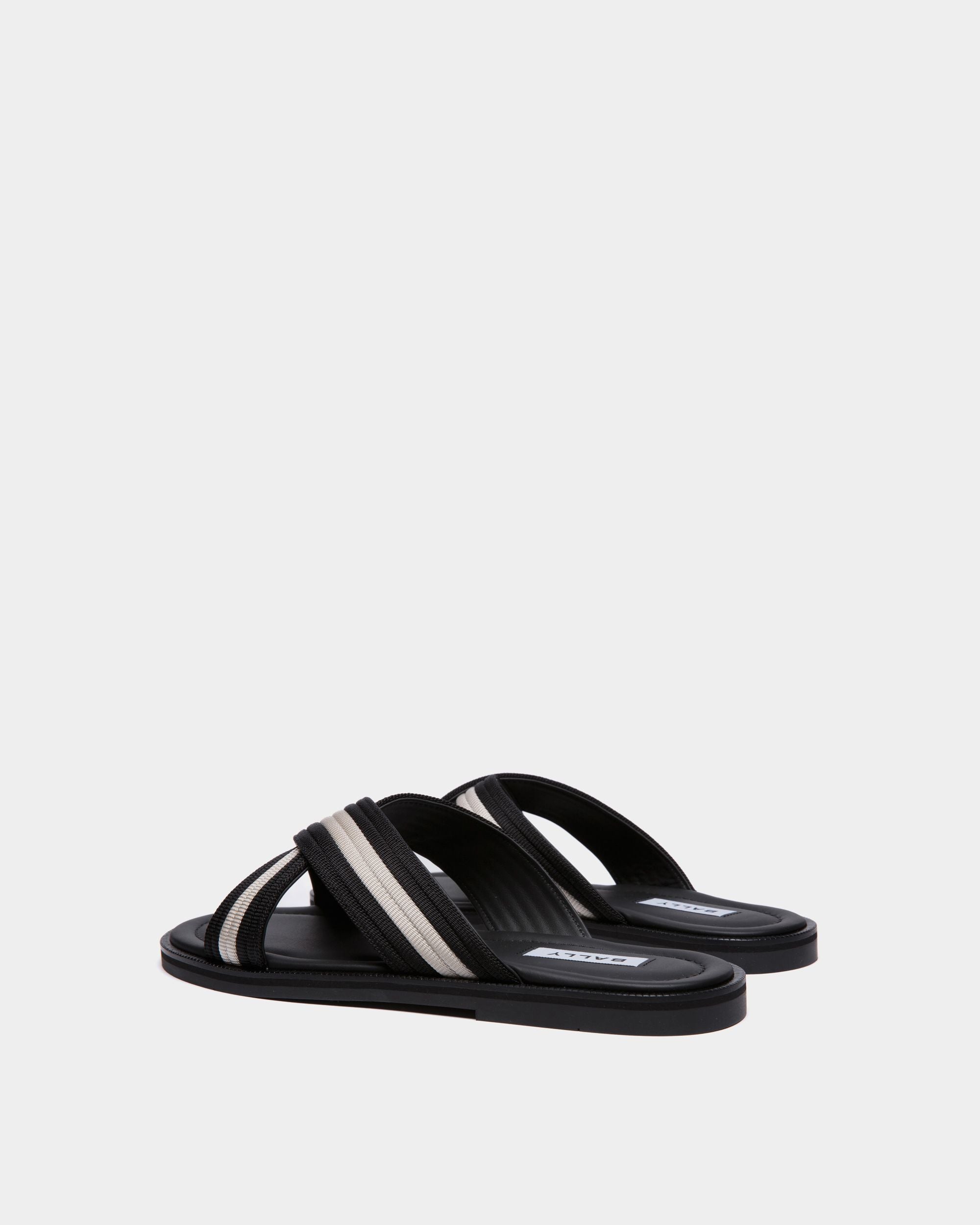 Bally Global - Glide Sandal in Black and White Nylon - Multicolor