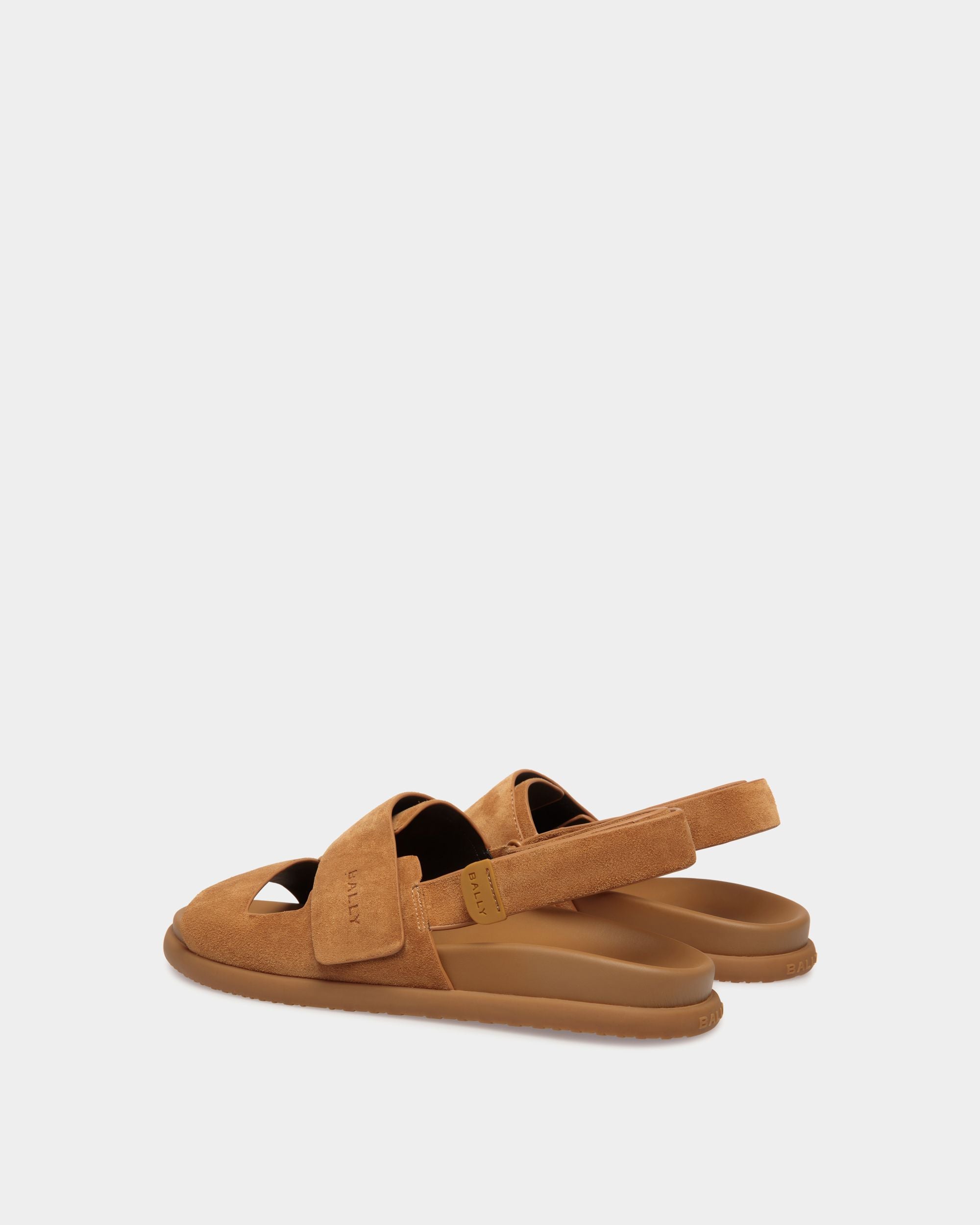 Bally Global - Newport Sandal in Suede Leather - Brown