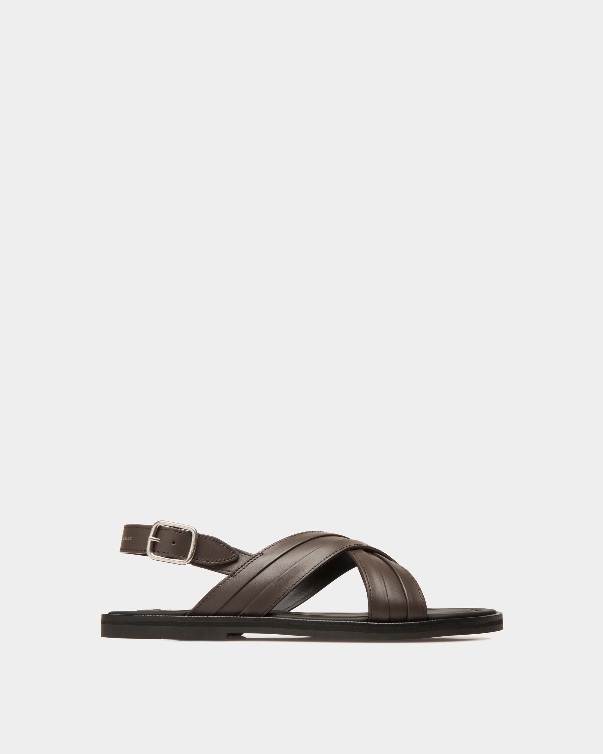 Bally Global - Glide Sandal In Ebano Leather - Brown